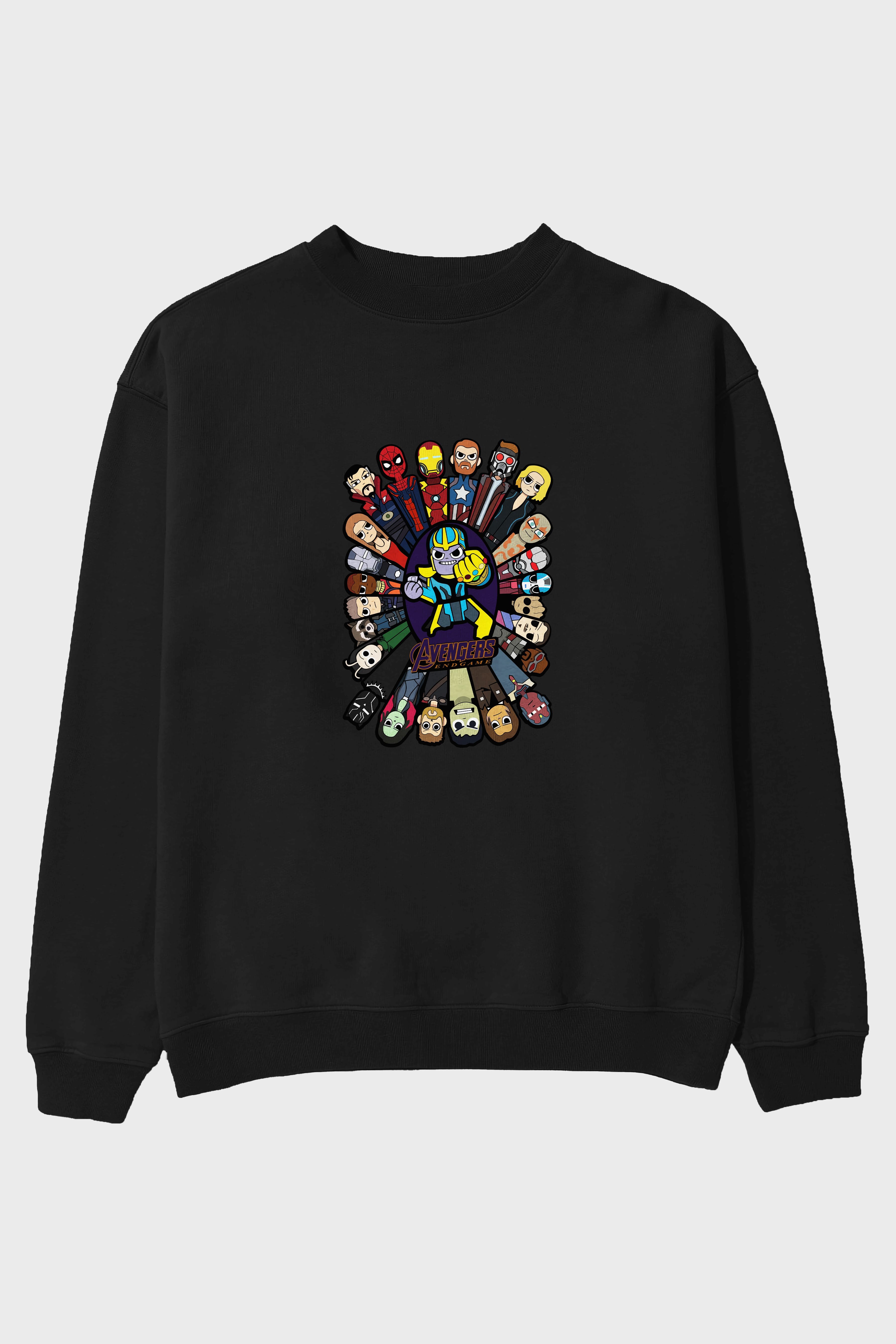 The Avengers (2) Ön Baskılı Oversize Sweatshirt Erkek Kadın Unisex