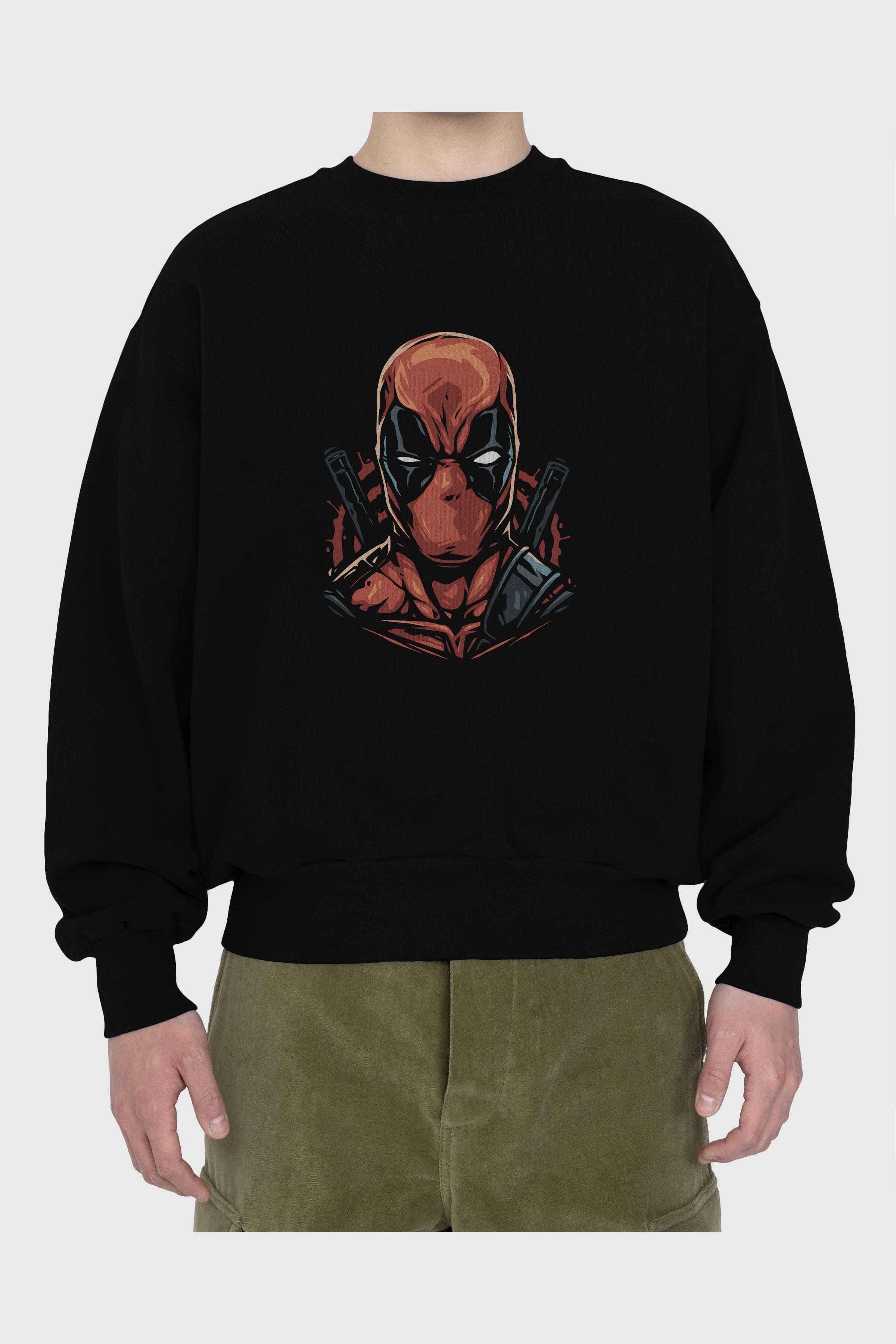 Deadpool (10) Ön Baskılı Oversize Sweatshirt Erkek Kadın Unisex