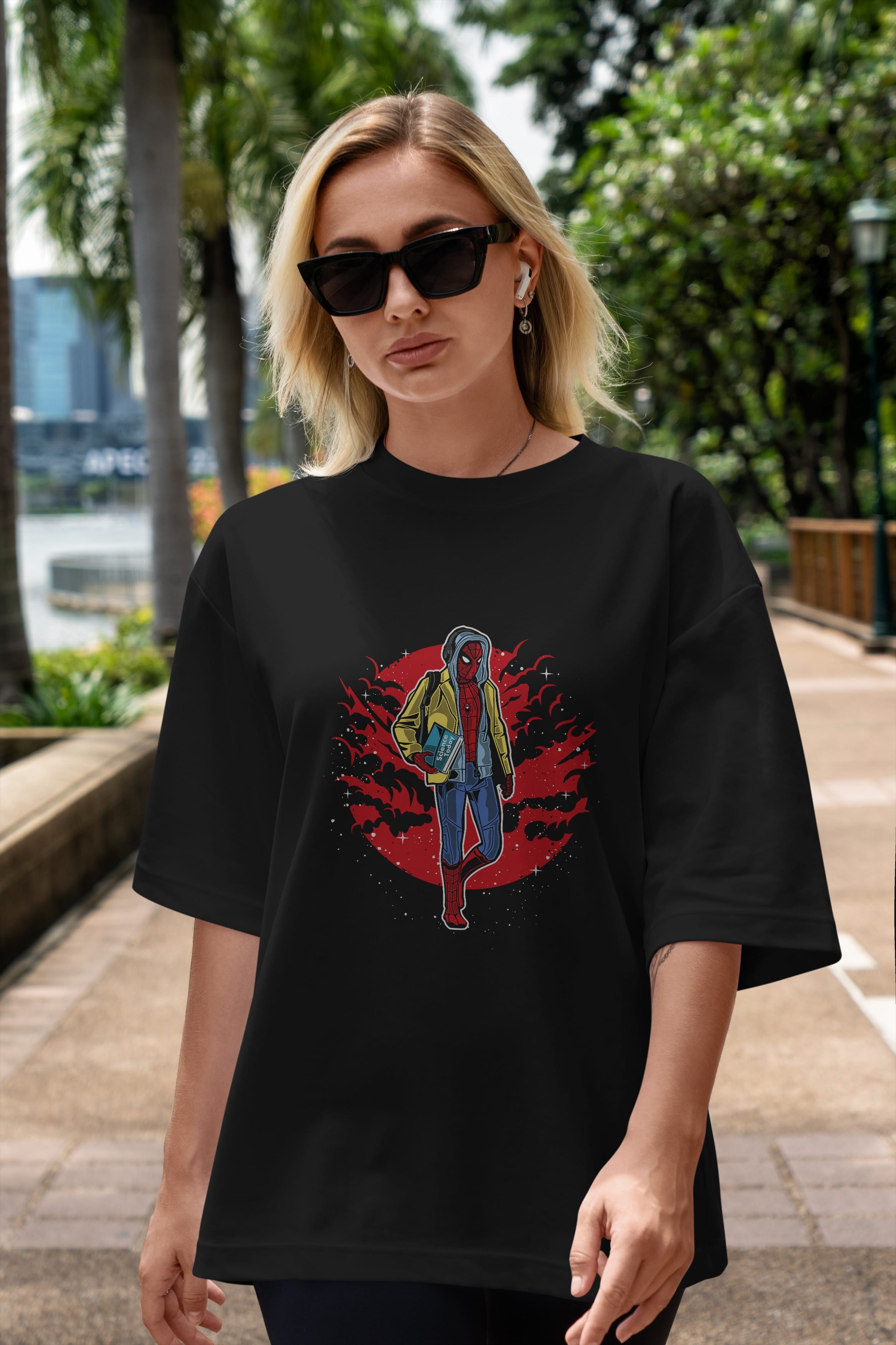 SPIDERMAN Ön Baskılı Oversize t-shirt Erkek Kadın Unisex %100 Pamuk tişort