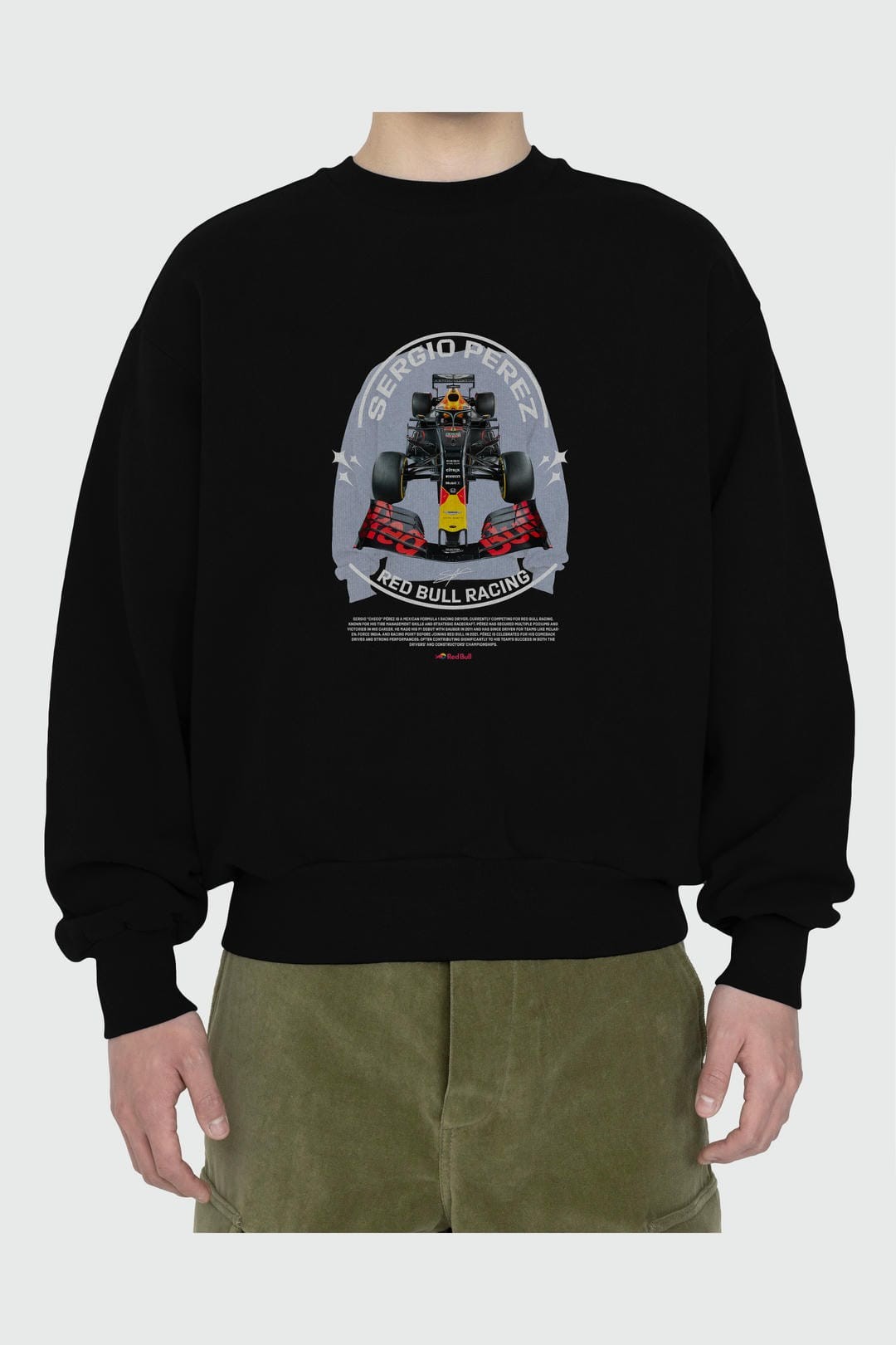 Sergio Perez Redbull Racing F1 Ön Baskılı Anime Oversize Sweatshirt Erkek Kadın Unisex