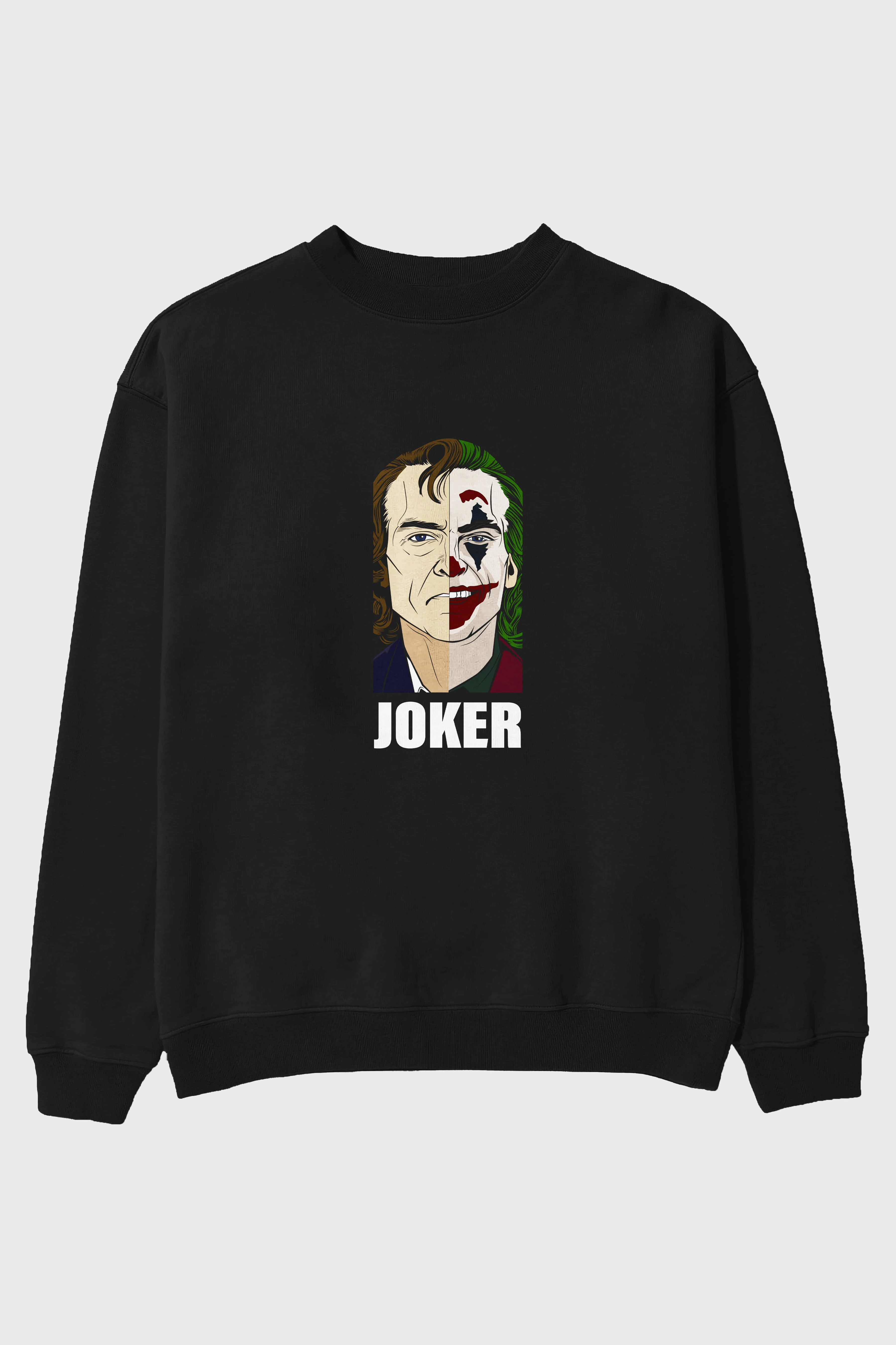 Joker (8) Ön Baskılı Oversize Sweatshirt Erkek Kadın Unisex
