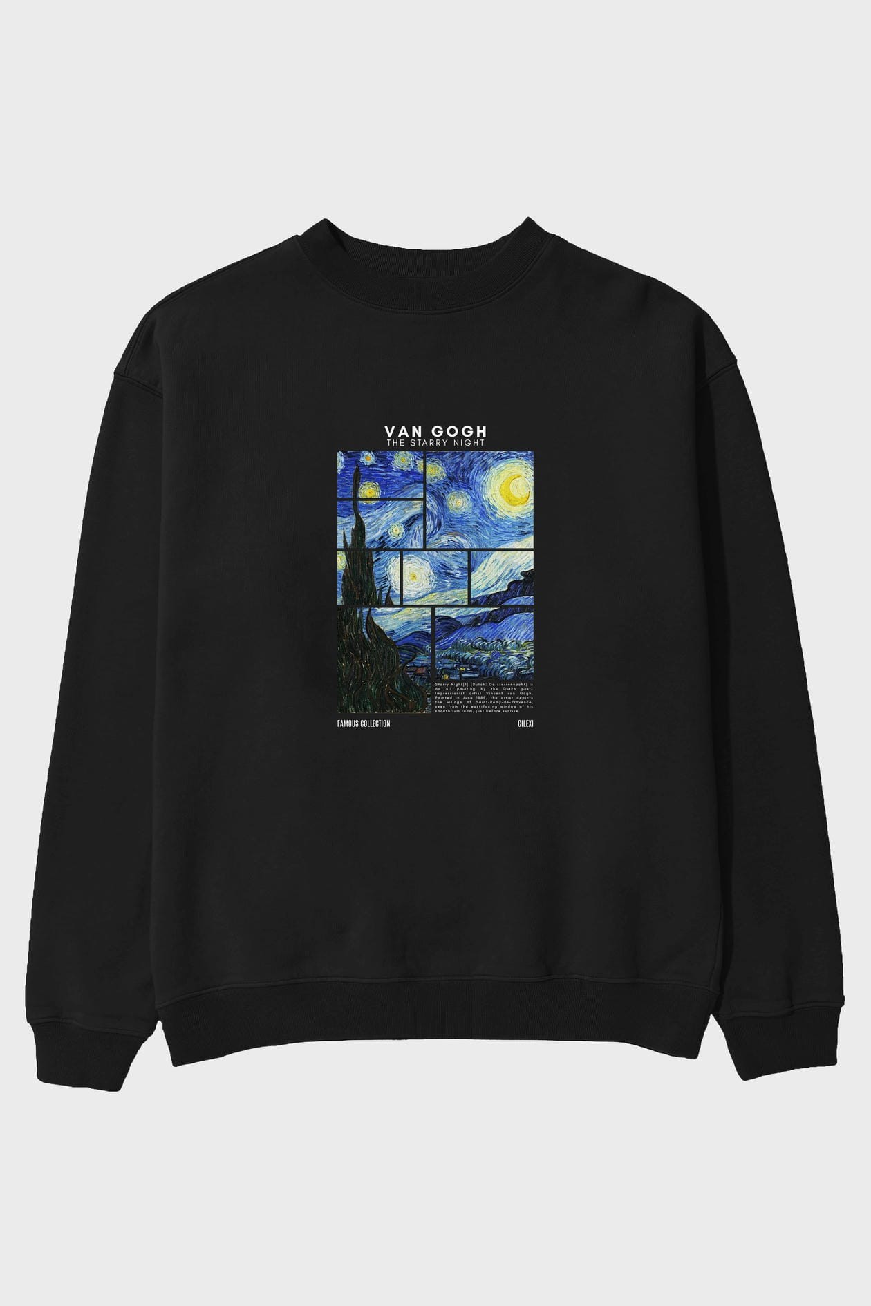 Van Gogh The Starry Night ön Baskılı Oversize Sweatshirt Erkek Kadın Unisex