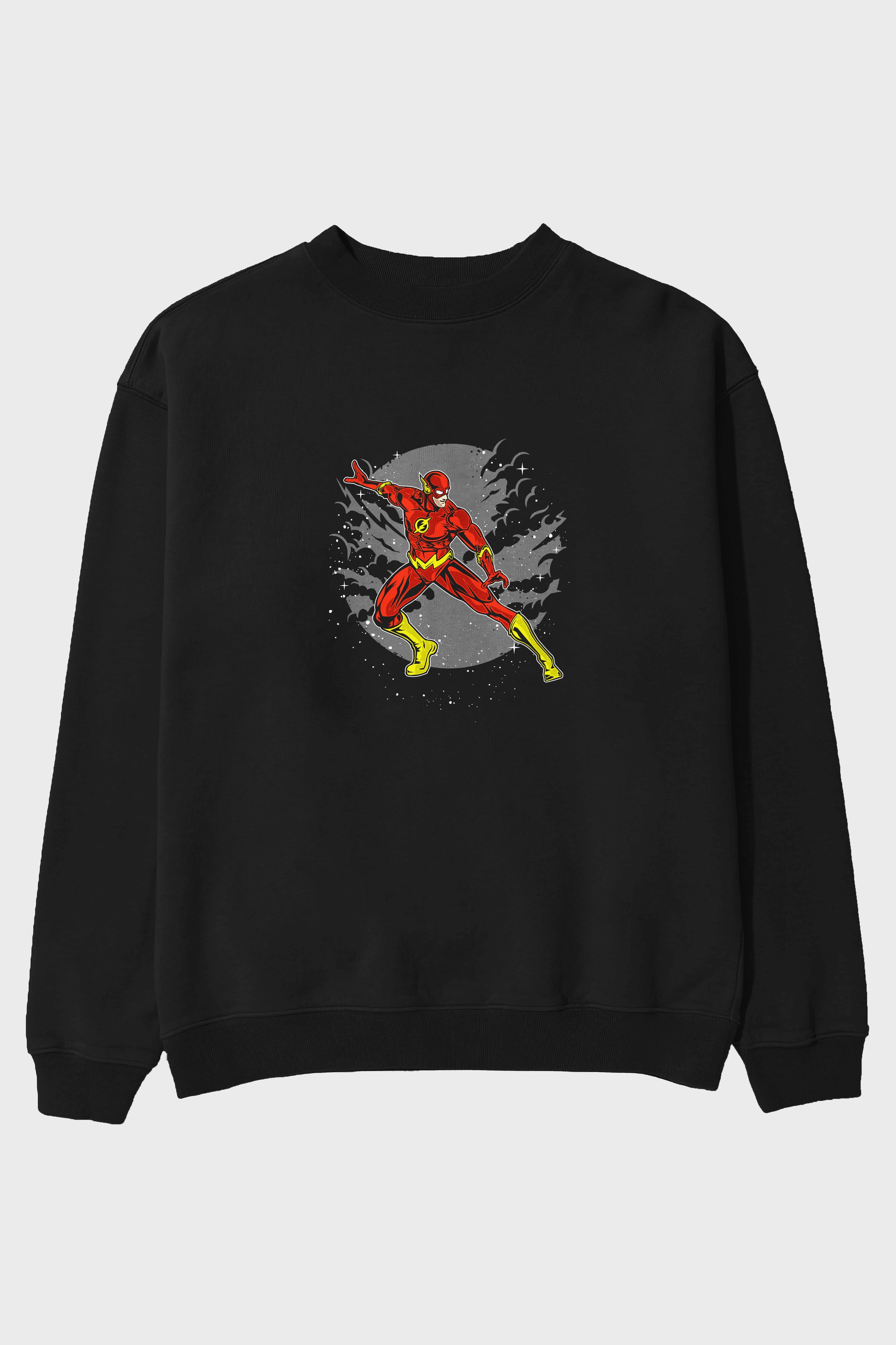 The Flash Ön Baskılı Oversize Sweatshirt Erkek Kadın Unisex