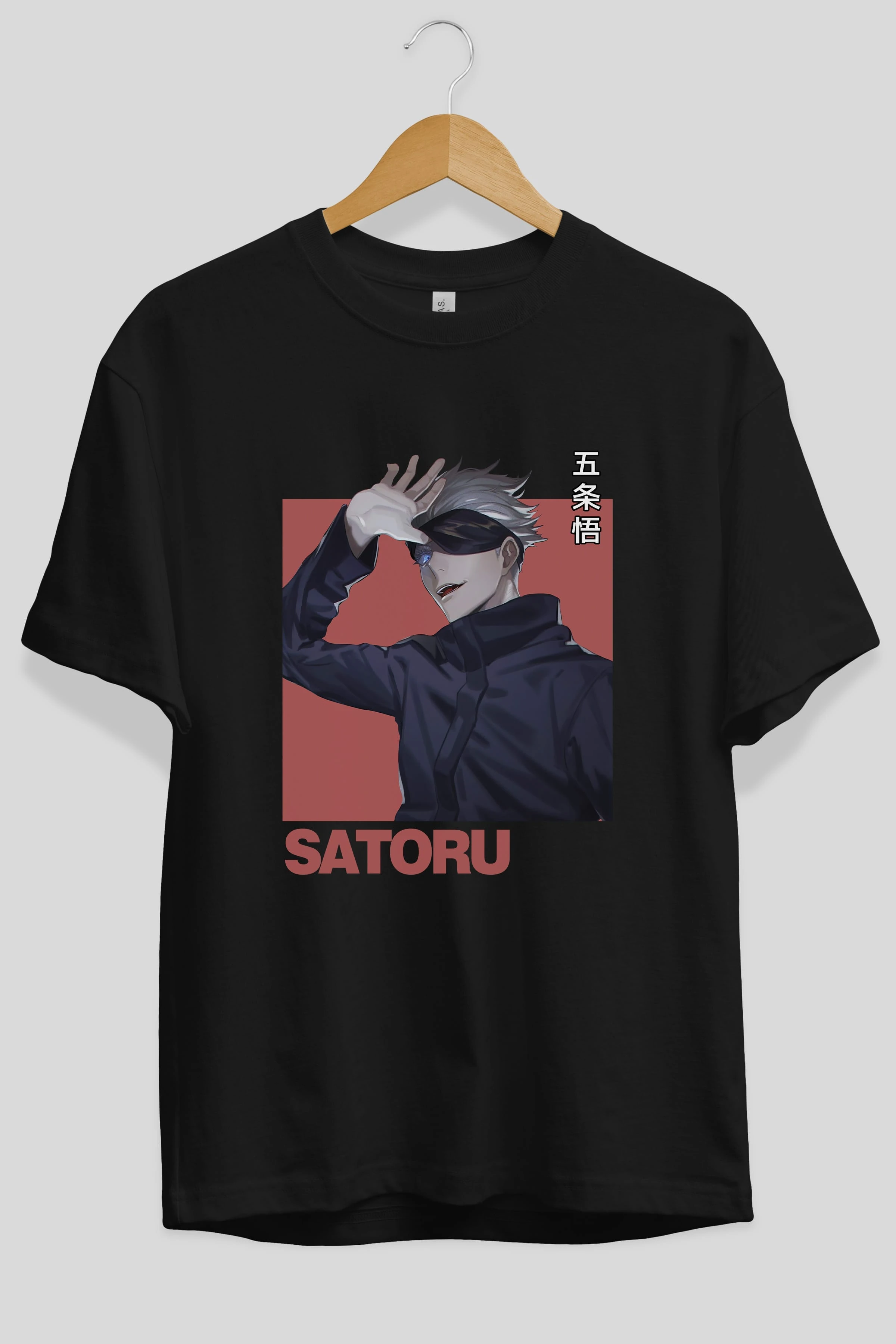 SATORU GOJO 2 Anime Ön Baskılı Oversize t-shirt %100 pamuk Erkek Kadın Unisex