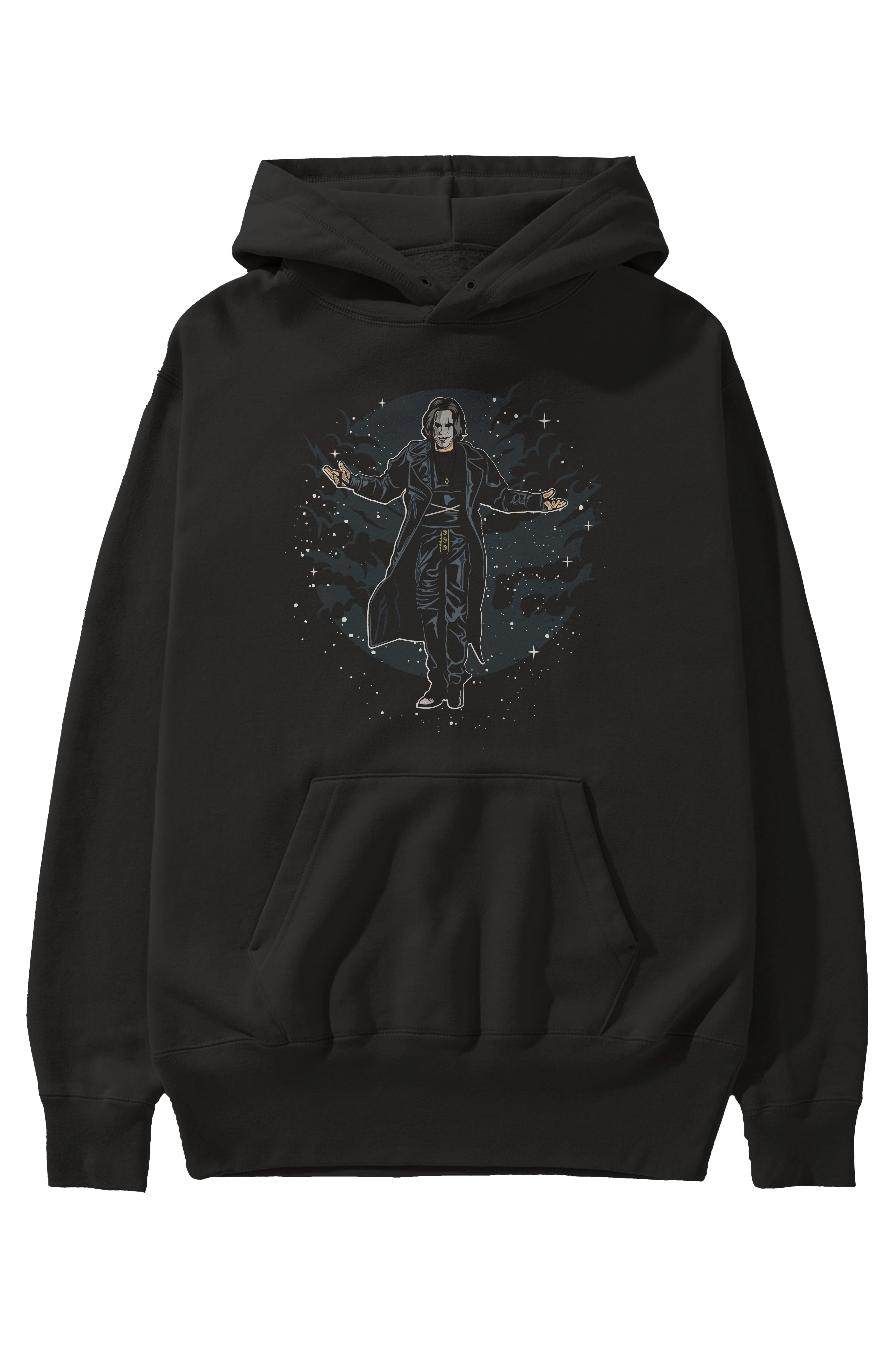 The Crow Ön Baskılı Hoodie Oversize Kapüşonlu Sweatshirt Erkek Kadın Unisex