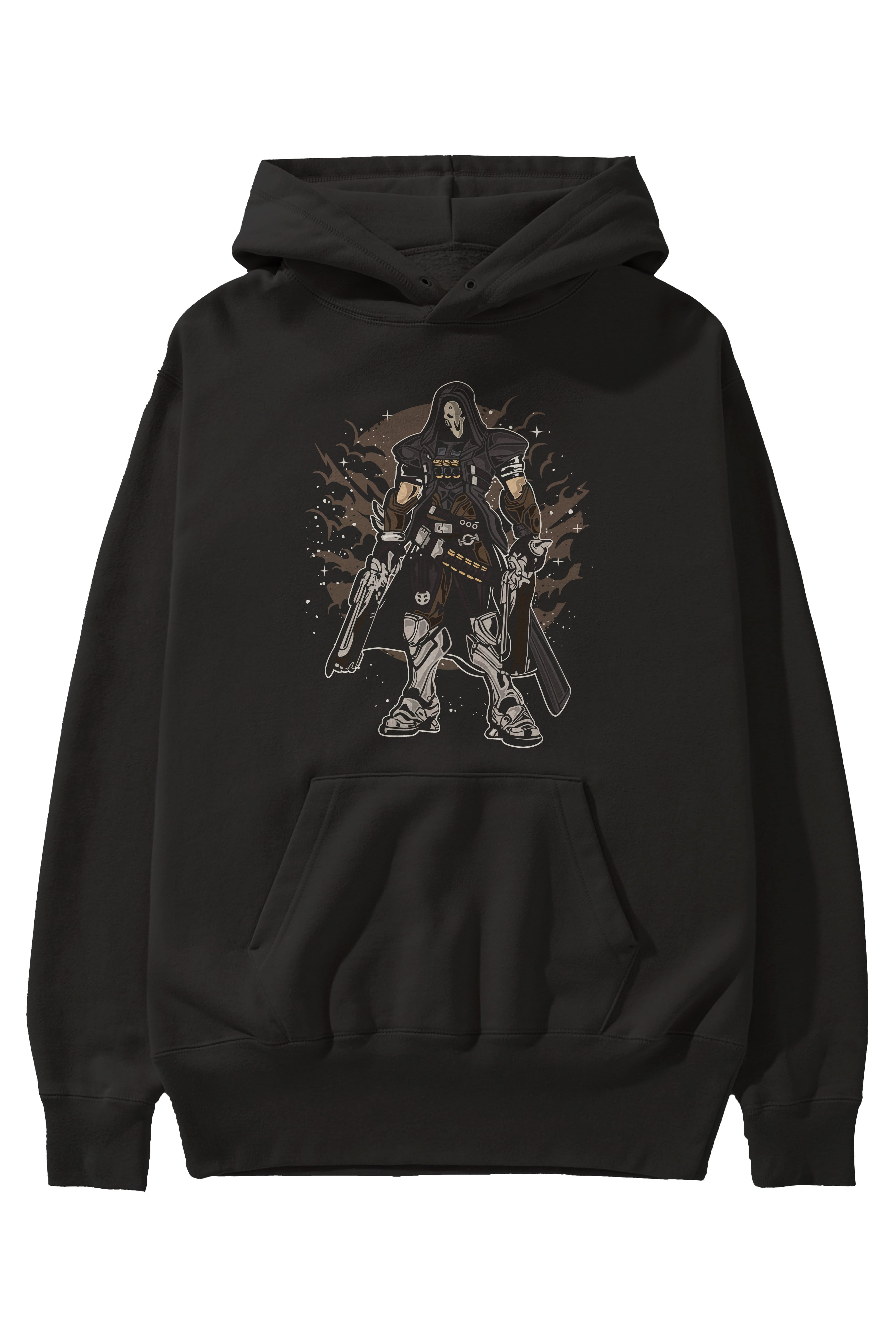 REAPER Ön Baskılı Hoodie Oversize Kapüşonlu Sweatshirt Erkek Kadın Unisex