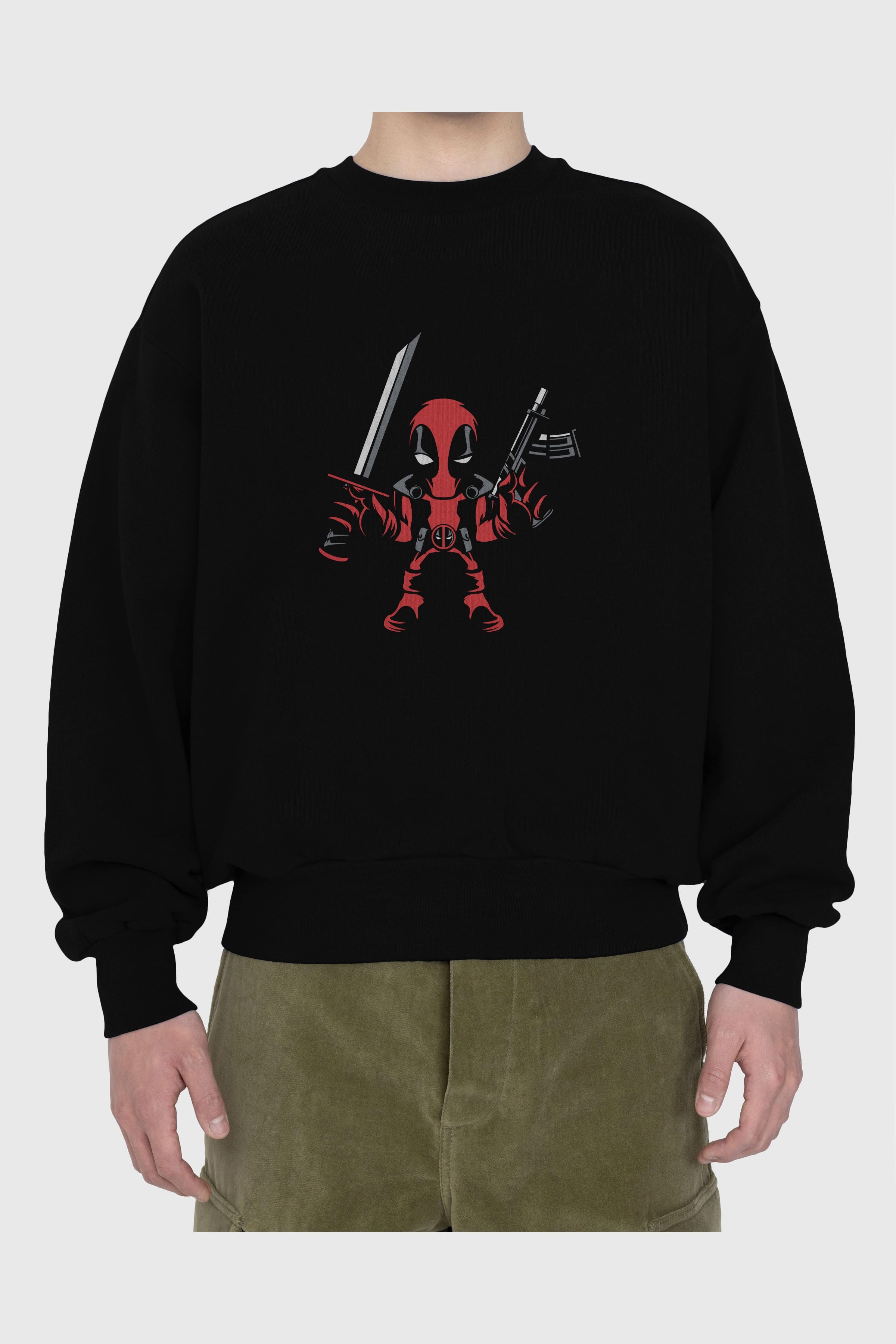 Deadpool (11) Ön Baskılı Oversize Sweatshirt Erkek Kadın Unisex