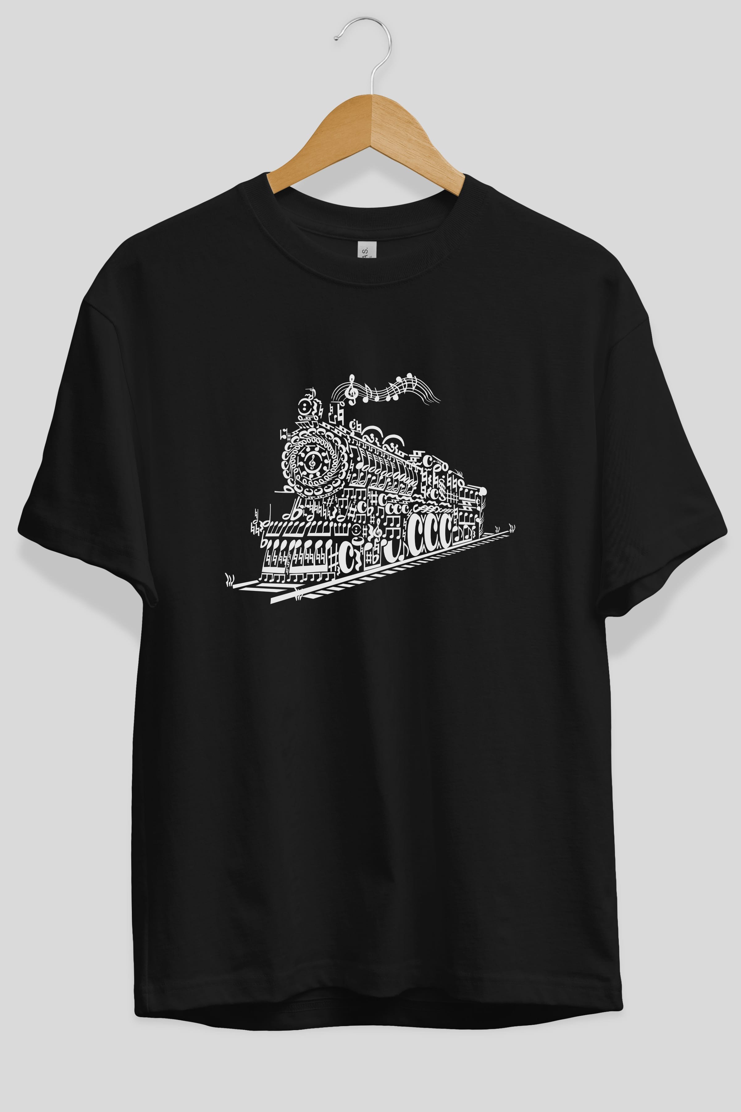 Train Song Ön Baskılı Oversize t-shirt %100 pamuk Erkek Kadın Unisex