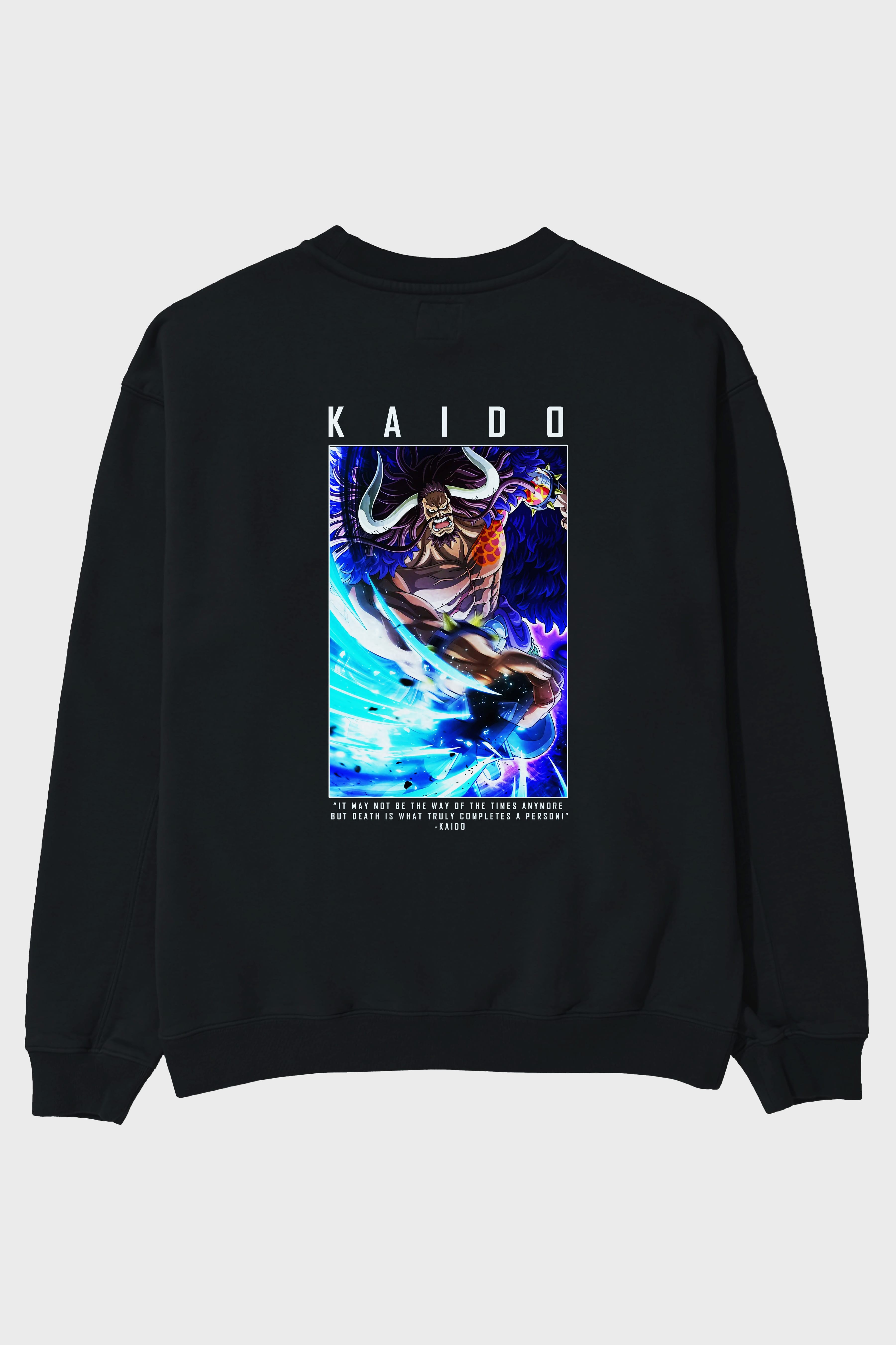 Kaido 2 Arka Baskılı Anime Oversize Sweatshirt Erkek Kadın Unisex