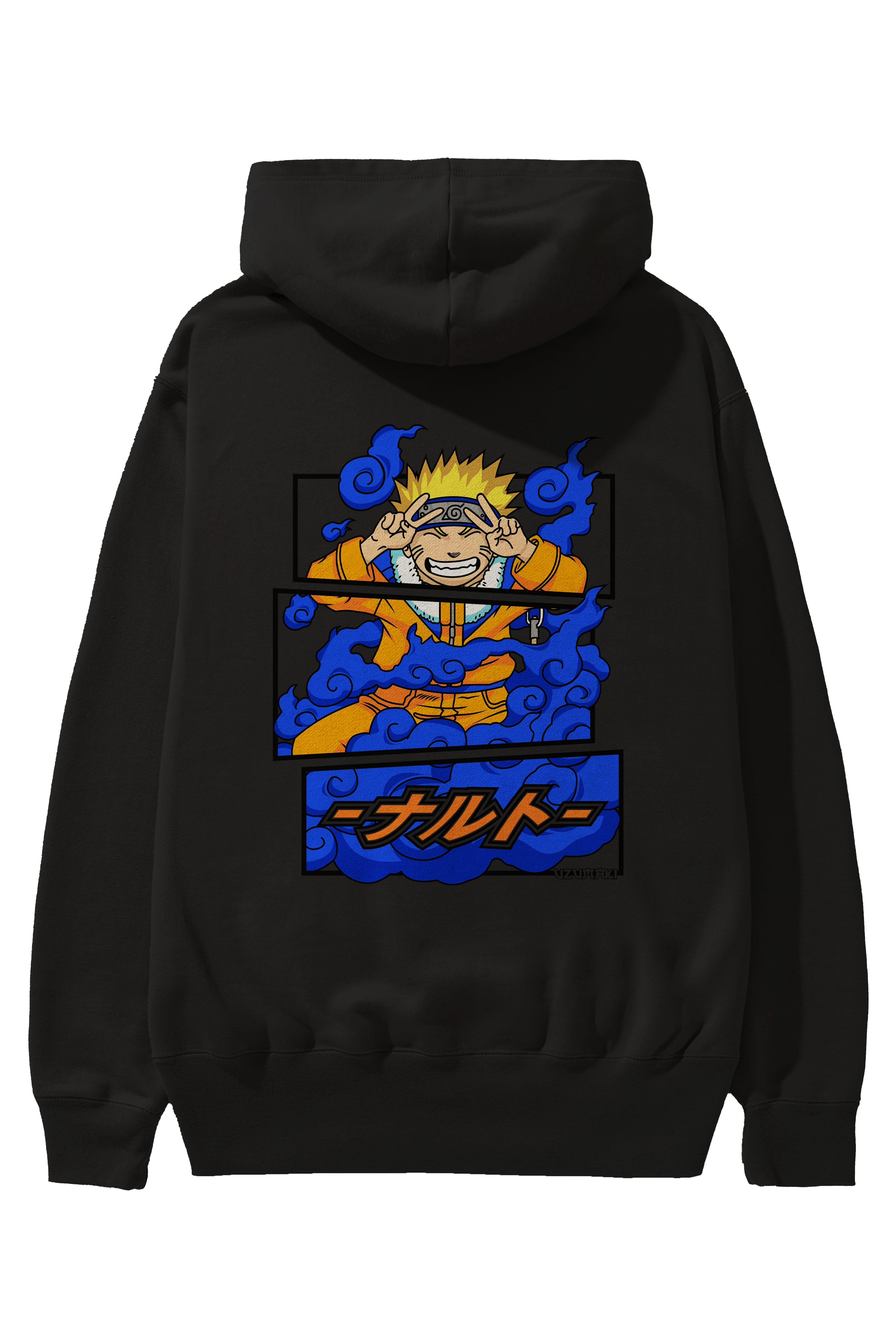 naruto uzumaki Anime Arka Baskılı Hoodie Oversize Kapüşonlu Sweatshirt Erkek Kadın Unisex