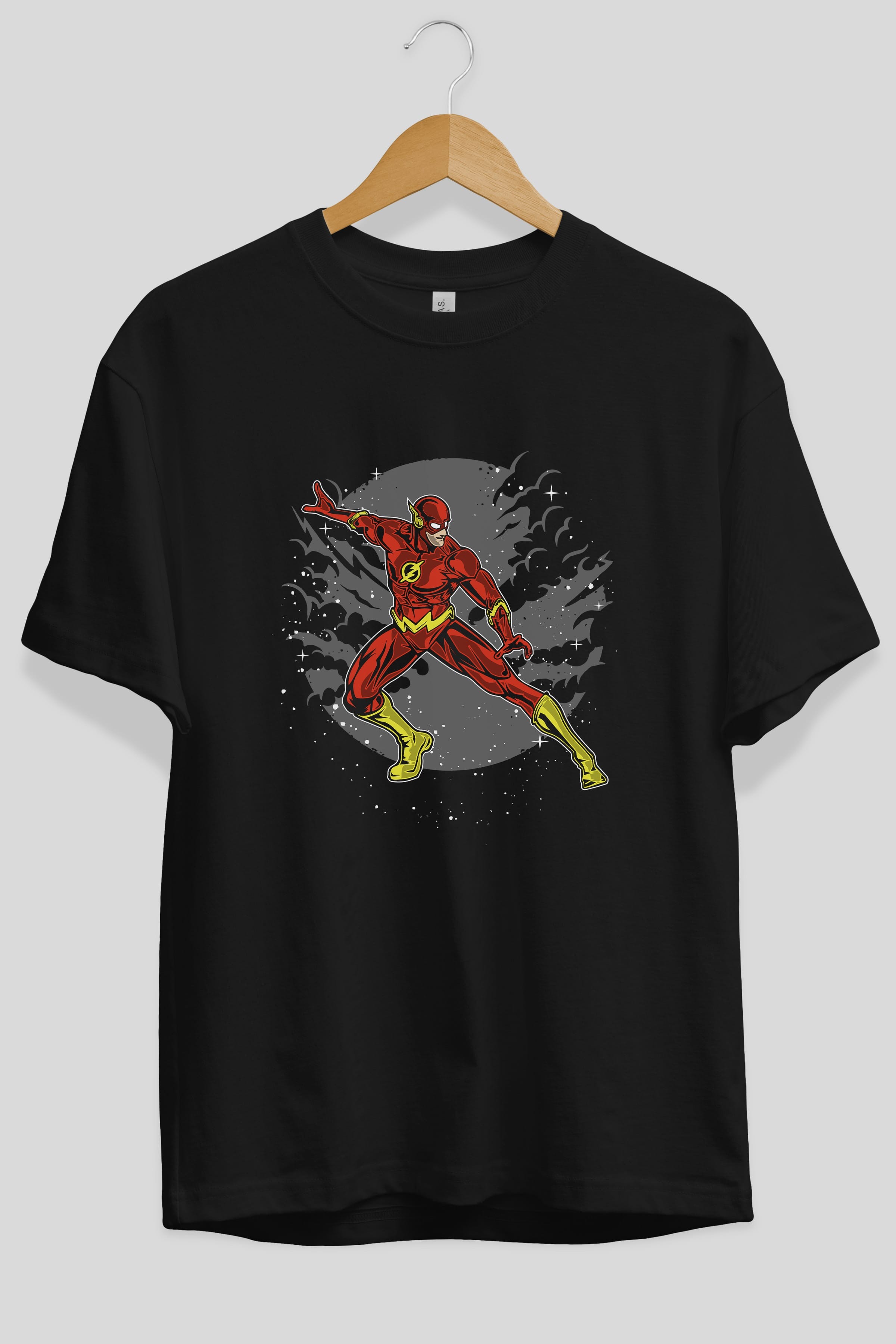 The Flash Ön Baskılı Oversize t-shirt Erkek Kadın Unisex %100 Pamuk tişort