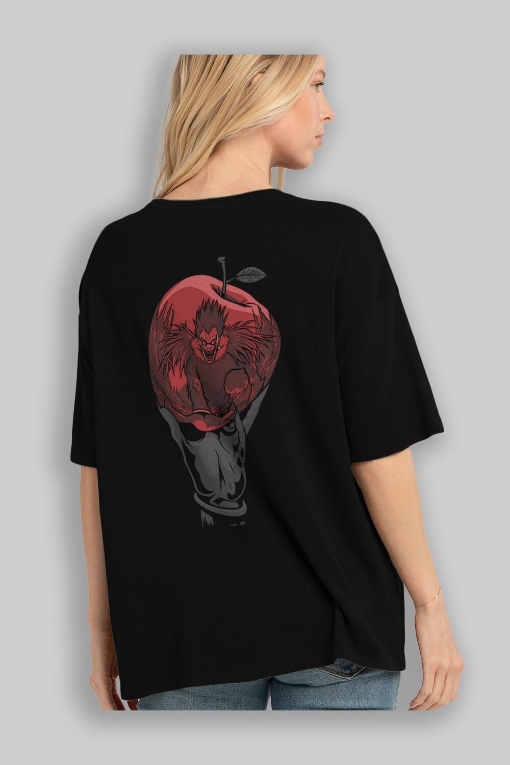 DEATH NOTE -RYUK Anime Arka Baskılı Oversize t-shirt Erkek Kadın Unisex