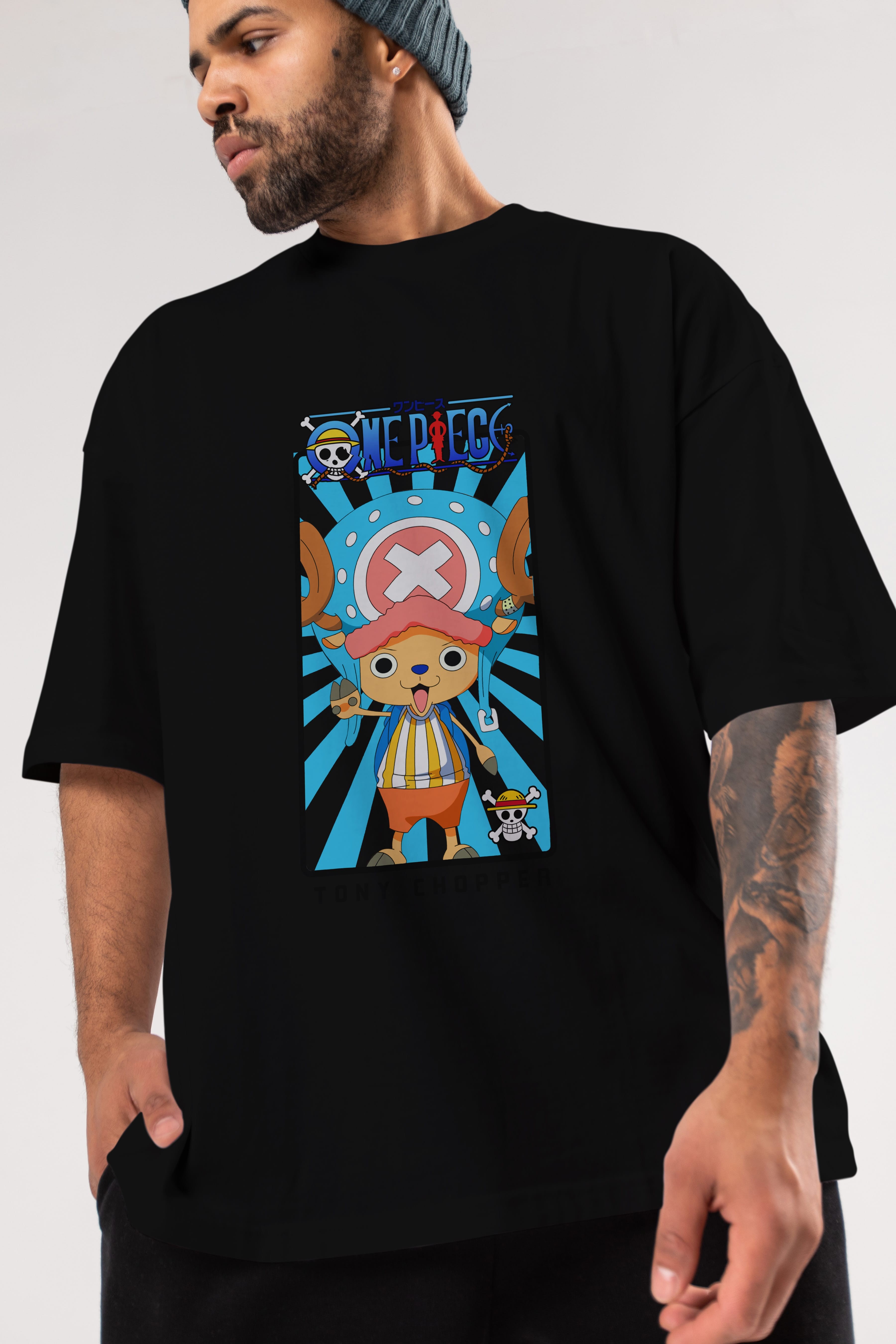 Chopper Anime Ön Baskılı Oversize t-shirt Erkek Kadın Unisex