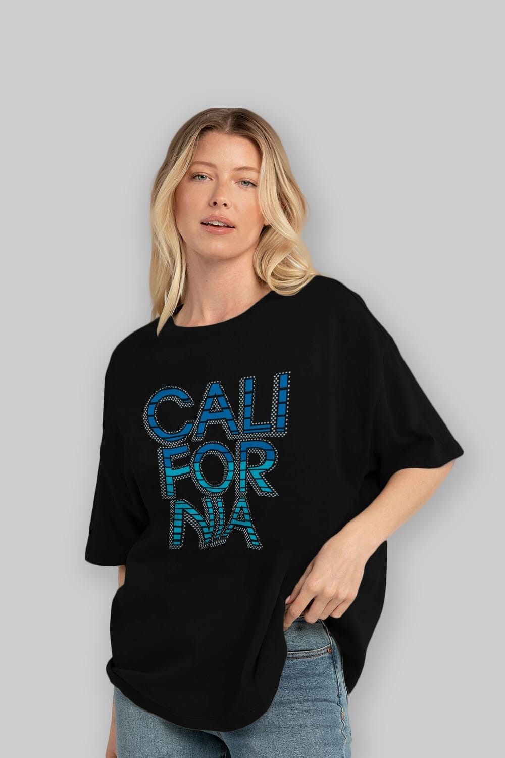 California 3 Ön Baskılı Oversize t-shirt Erkek Kadın Unisex