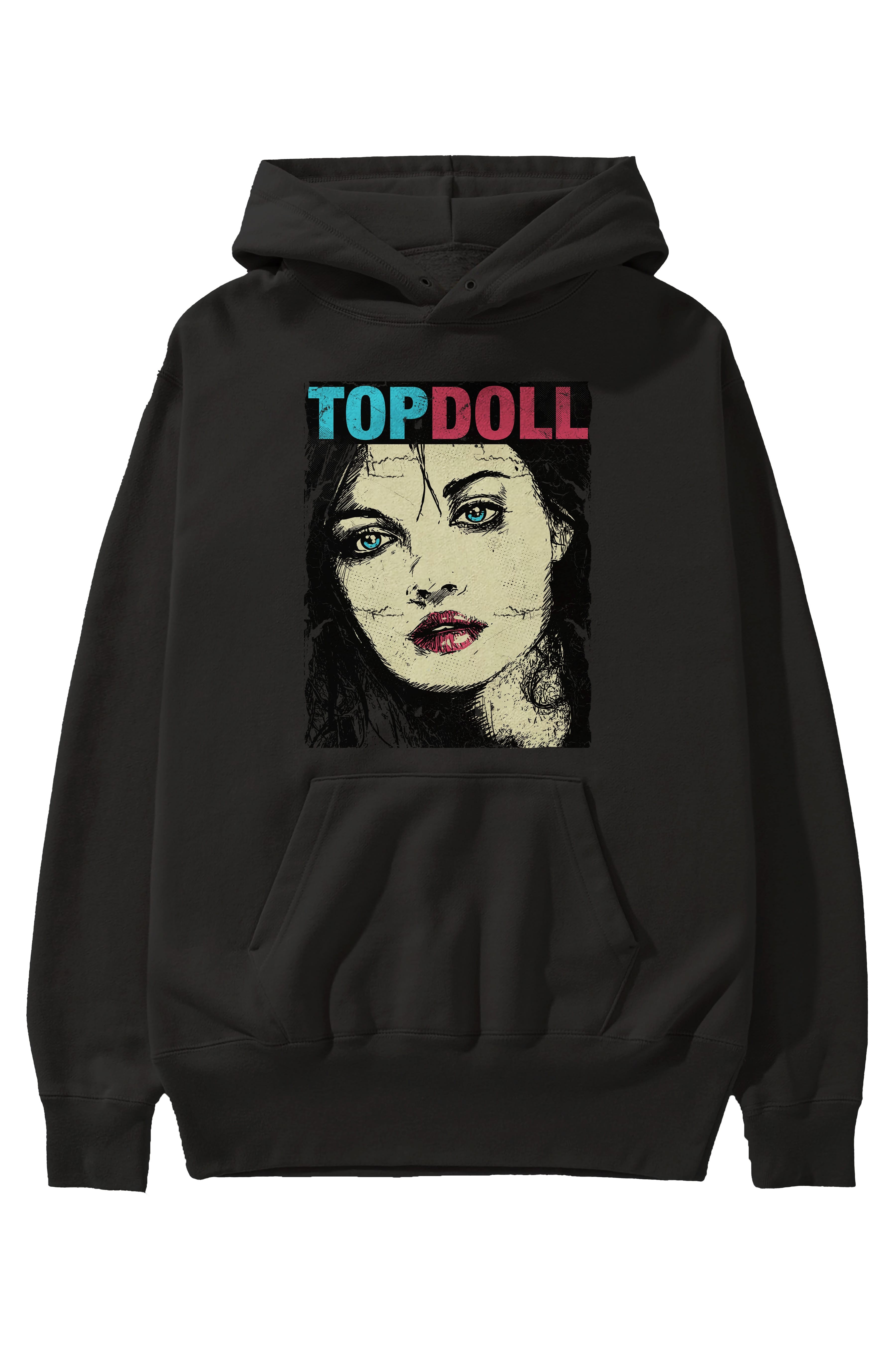 Topdoll Streetwear Ön Baskılı Hoodie Oversize Kapüşonlu Sweatshirt Erkek Kadın Unisex