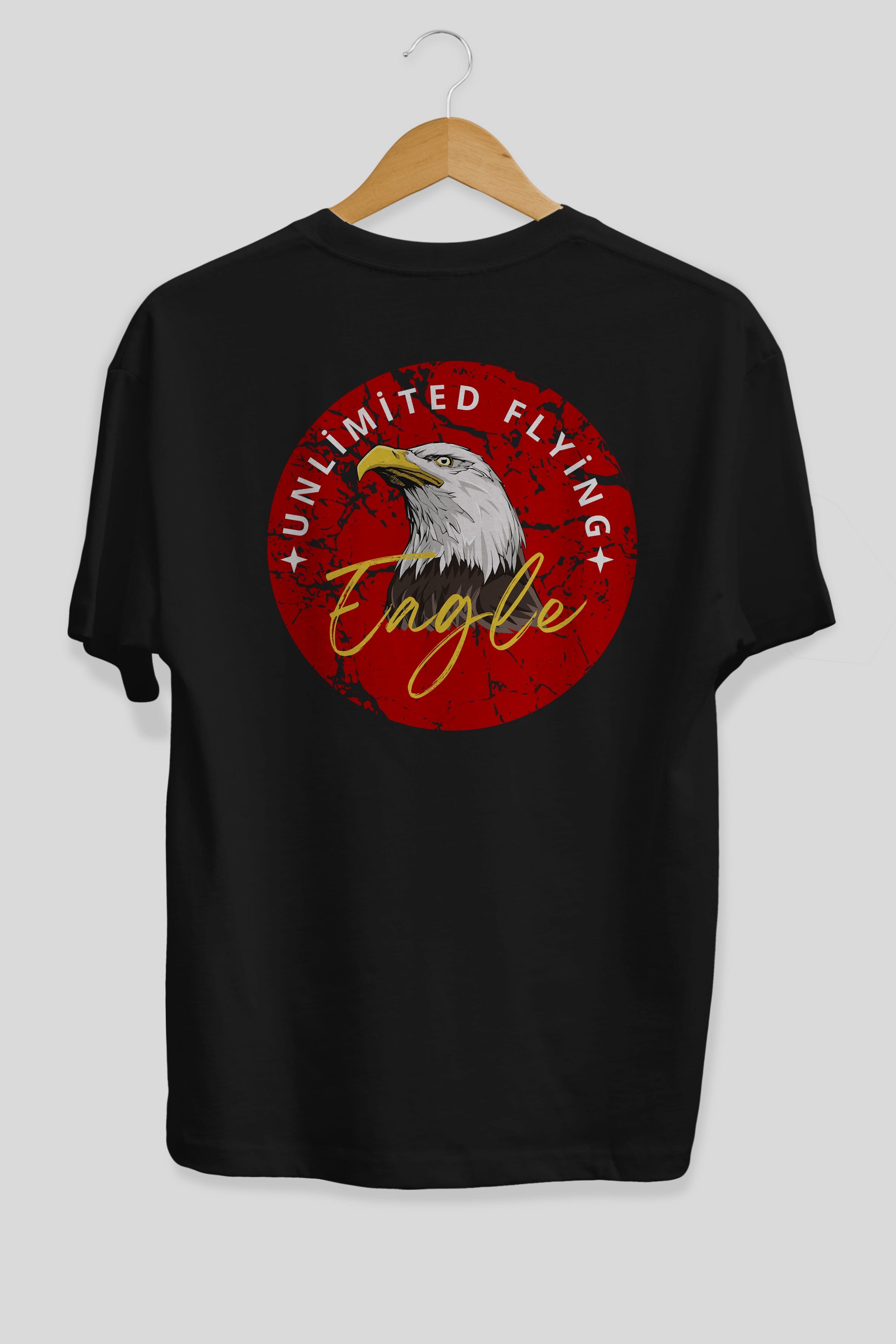 Unlimited Flying Yazılı Arka Baskılı Oversize t-shirt Erkek Kadın Unisex