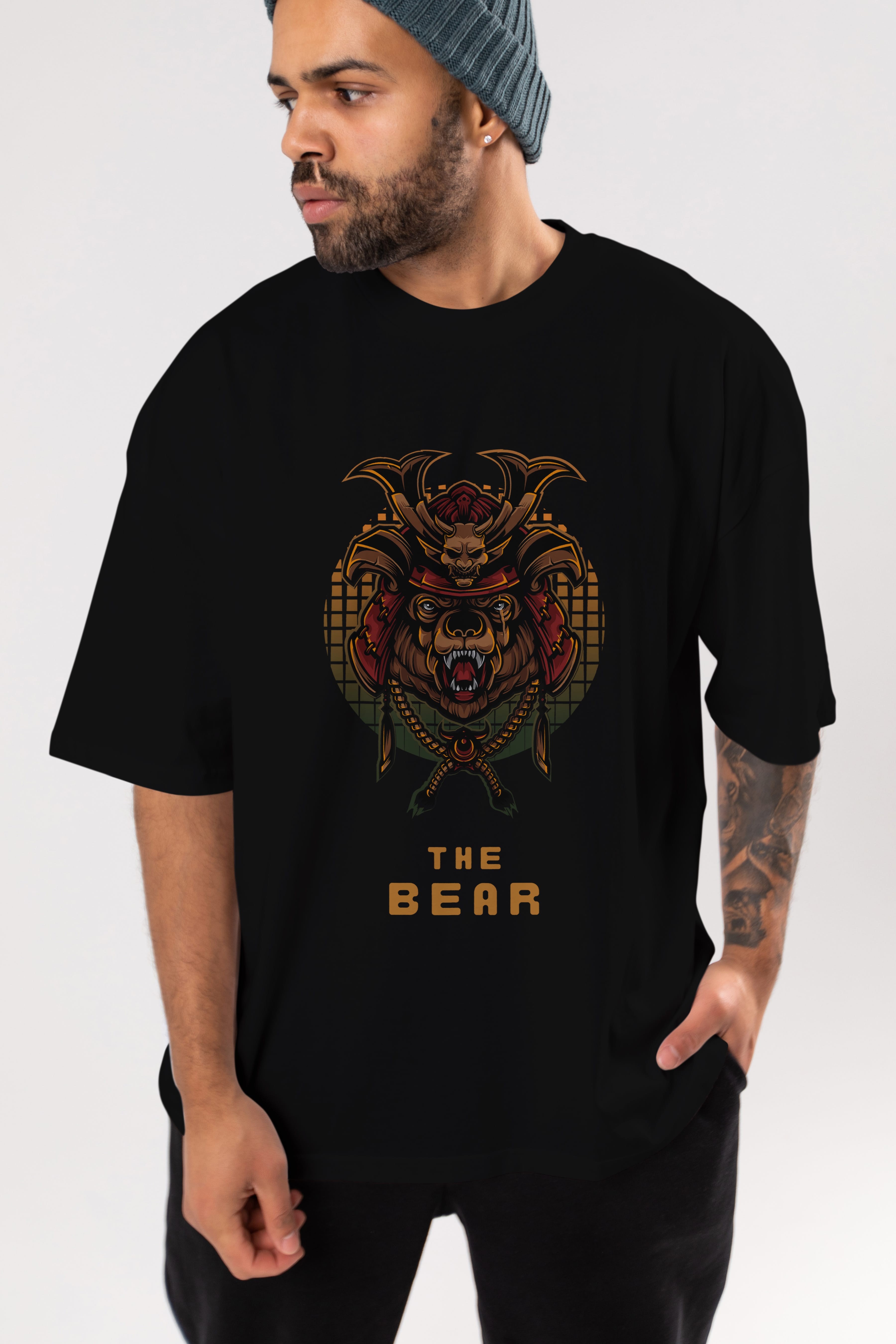 The Bear 2 Ön Baskılı Oversize t-shirt Erkek Kadın Unisex %100 Pamuk