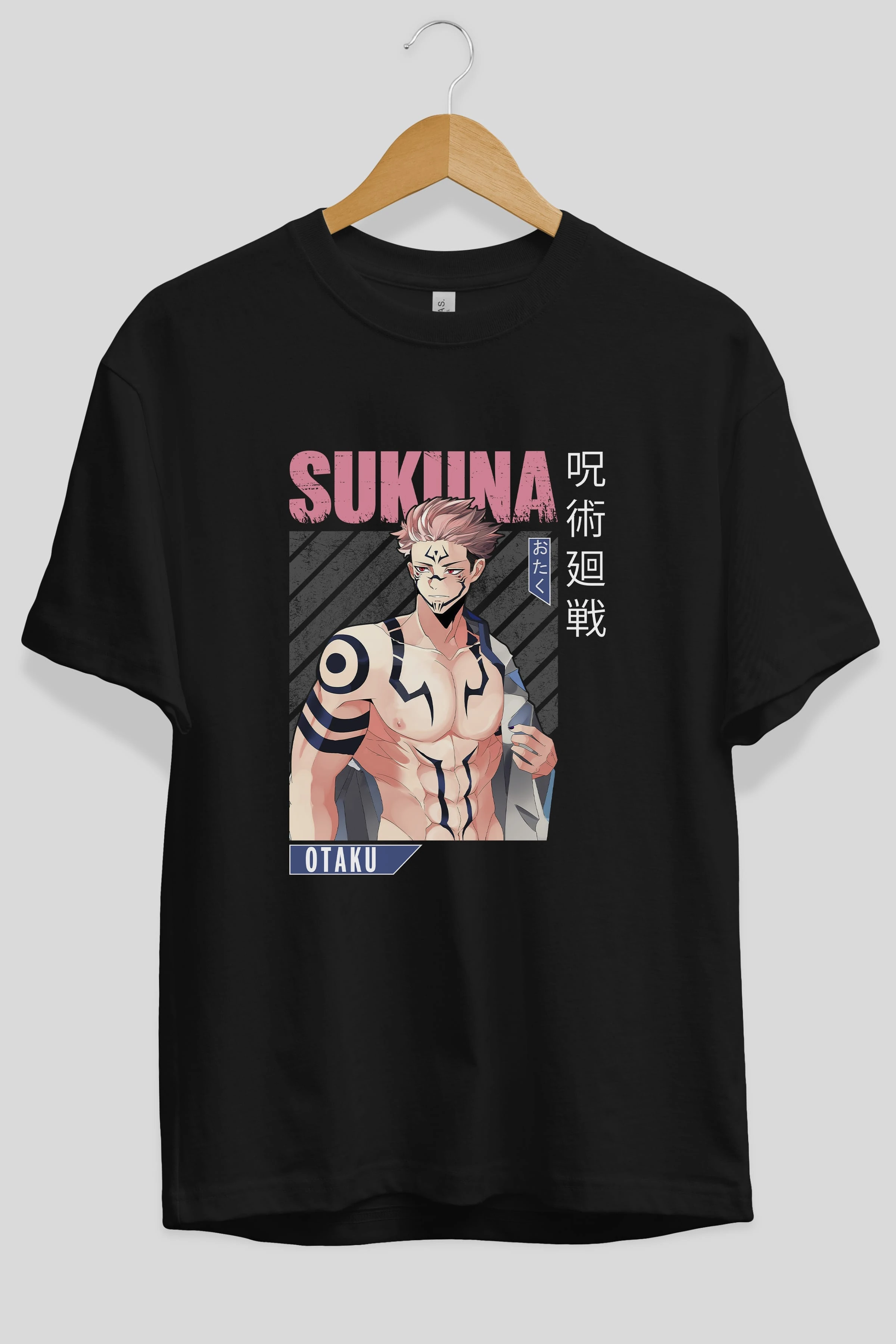Sukuna Ryoumen 1 Anime Ön Baskılı Oversize t-shirt %100 pamuk Erkek Kadın Unisex