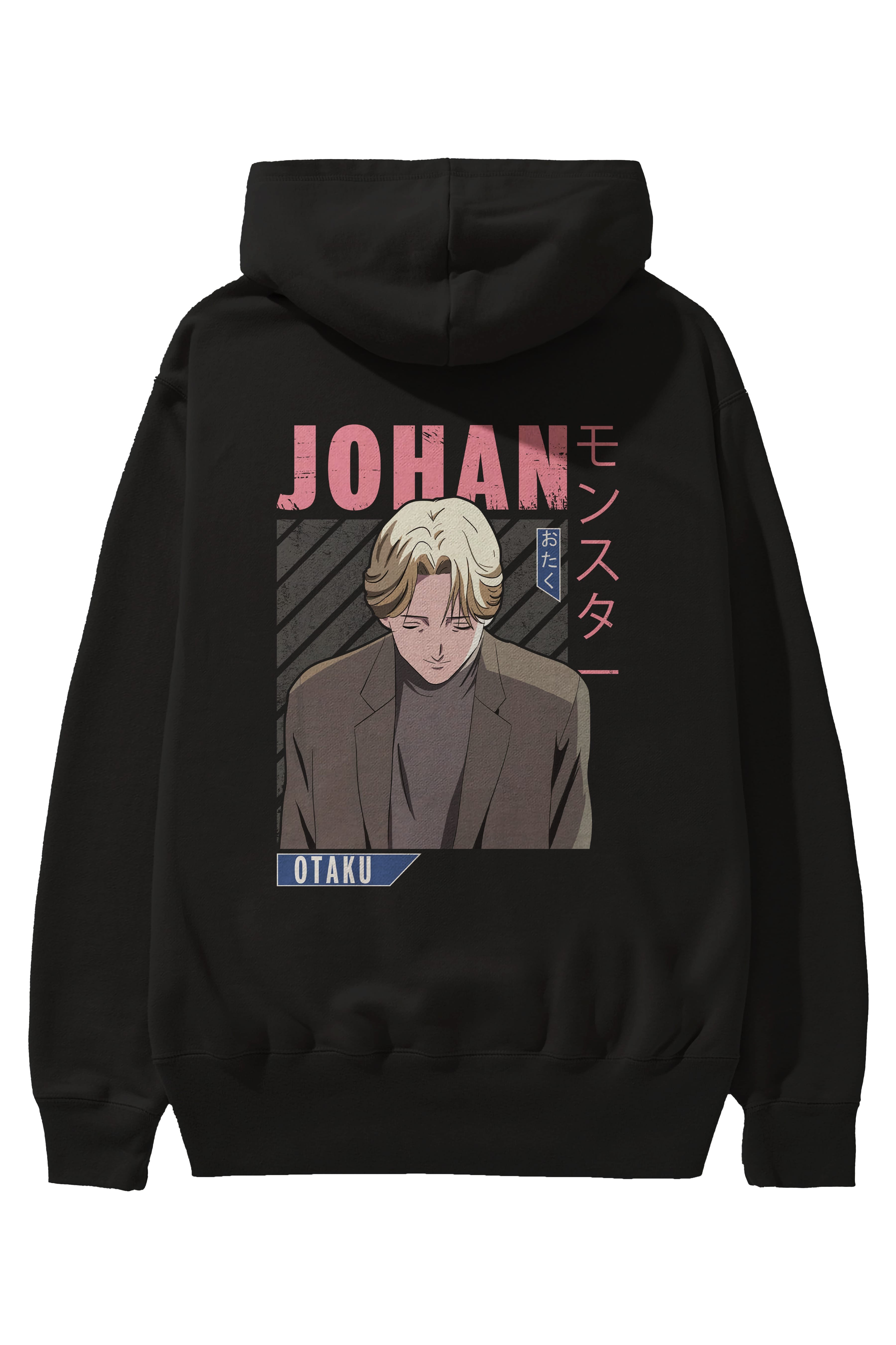 Johan Liebert MONSTER Anime Arka Baskılı Hoodie Oversize Kapüşonlu Sweatshirt Erkek Kadın Unisex