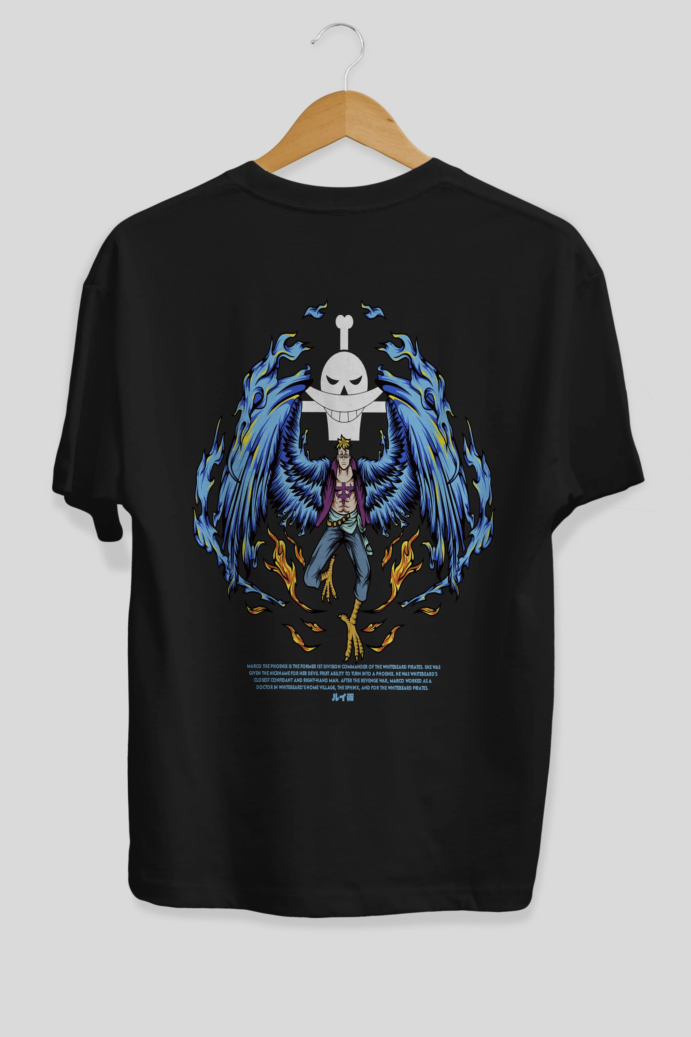 Marco Anime Arka Baskılı Oversize t-shirt Erkek Kadın Unisex