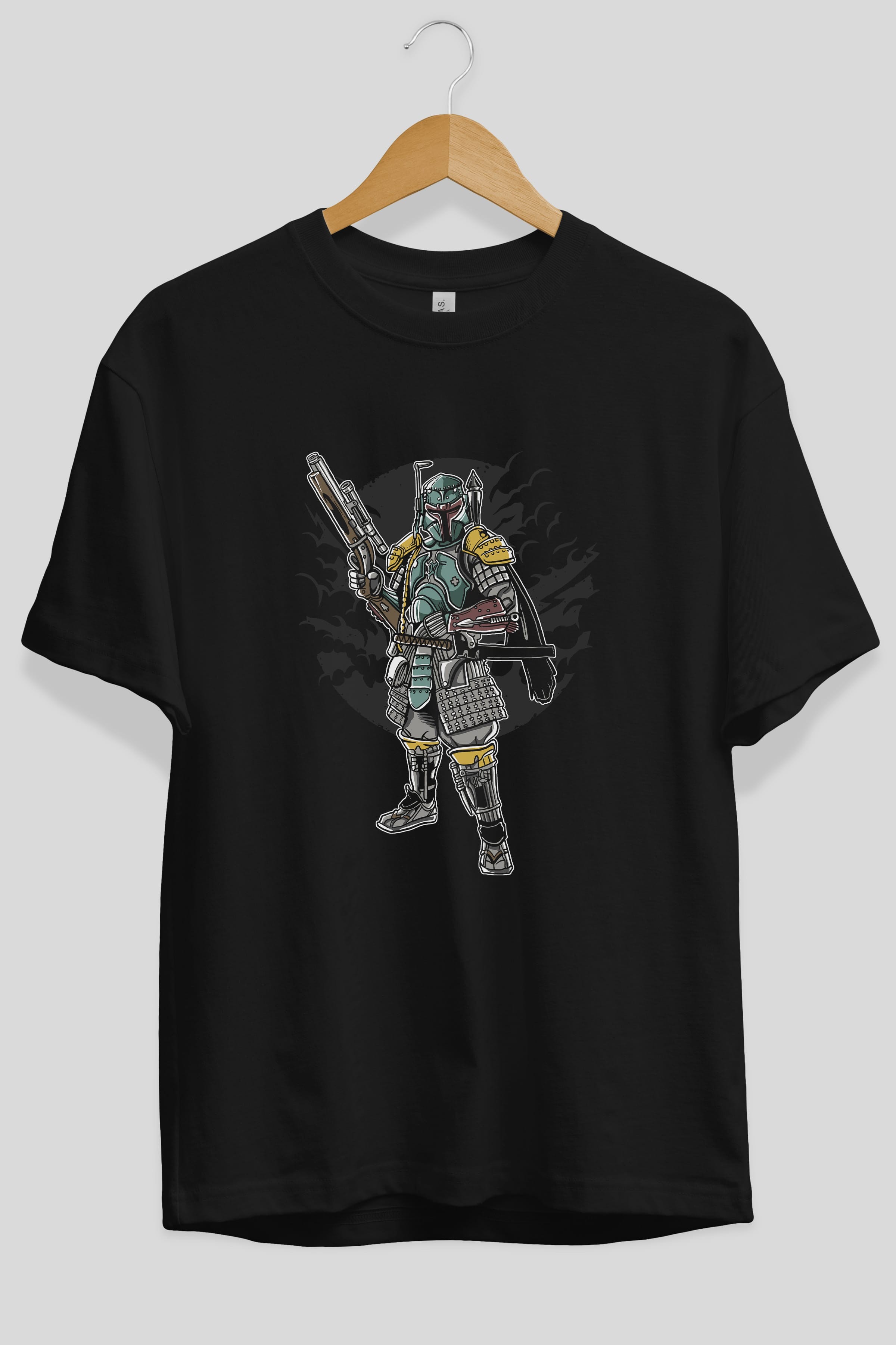 Ronin Hunter Ön Baskılı Oversize t-shirt Erkek Kadın Unisex %100 Pamuk tişort