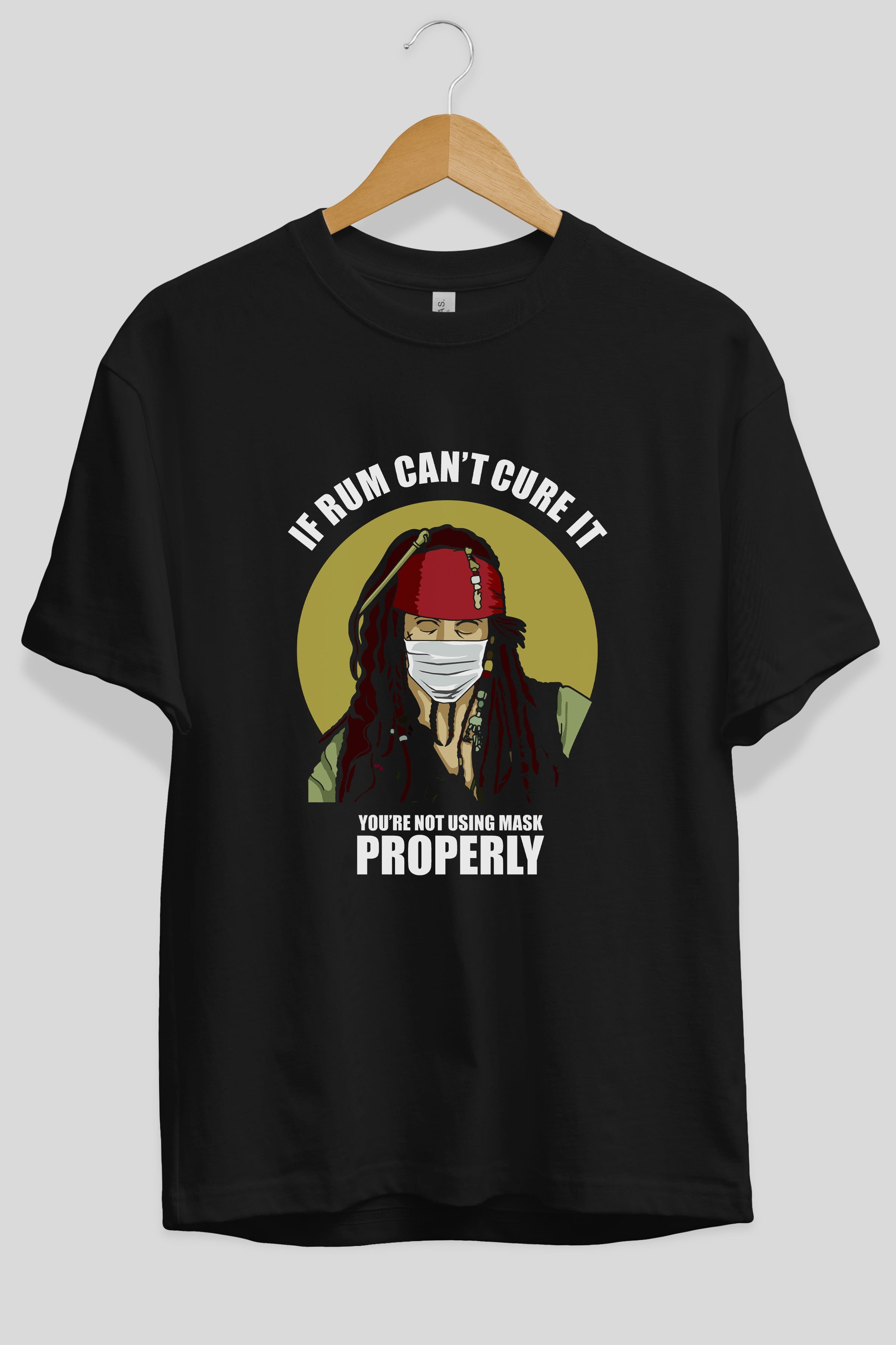 Pirates Maker Ön Baskılı Oversize t-shirt Erkek Kadın Unisex %100 Pamuk tişort