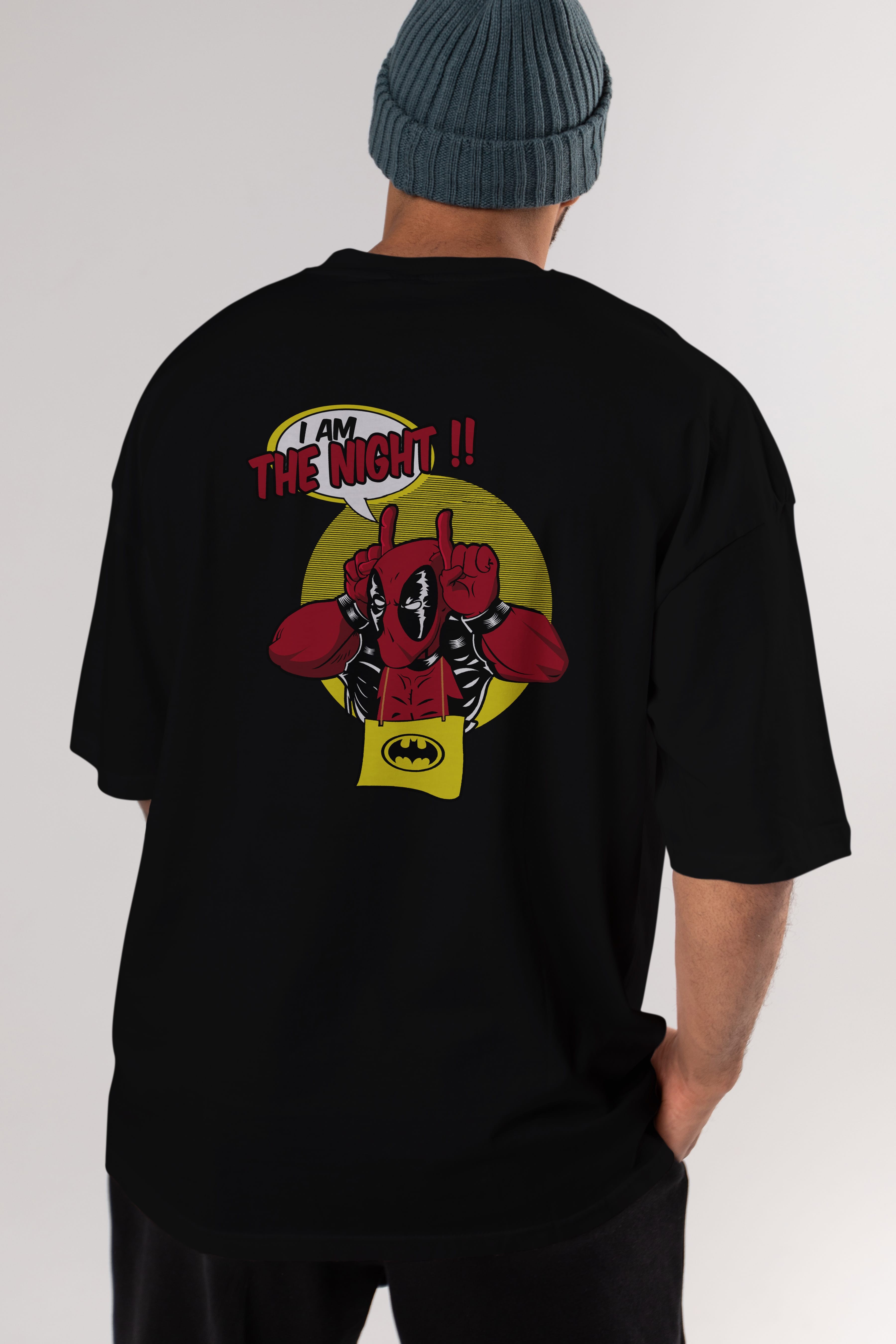 Deadpool (1) Arka Baskılı Oversize t-shirt Erkek Kadın Unisex %100 Pamuk Bisiklet Yaka tişort
