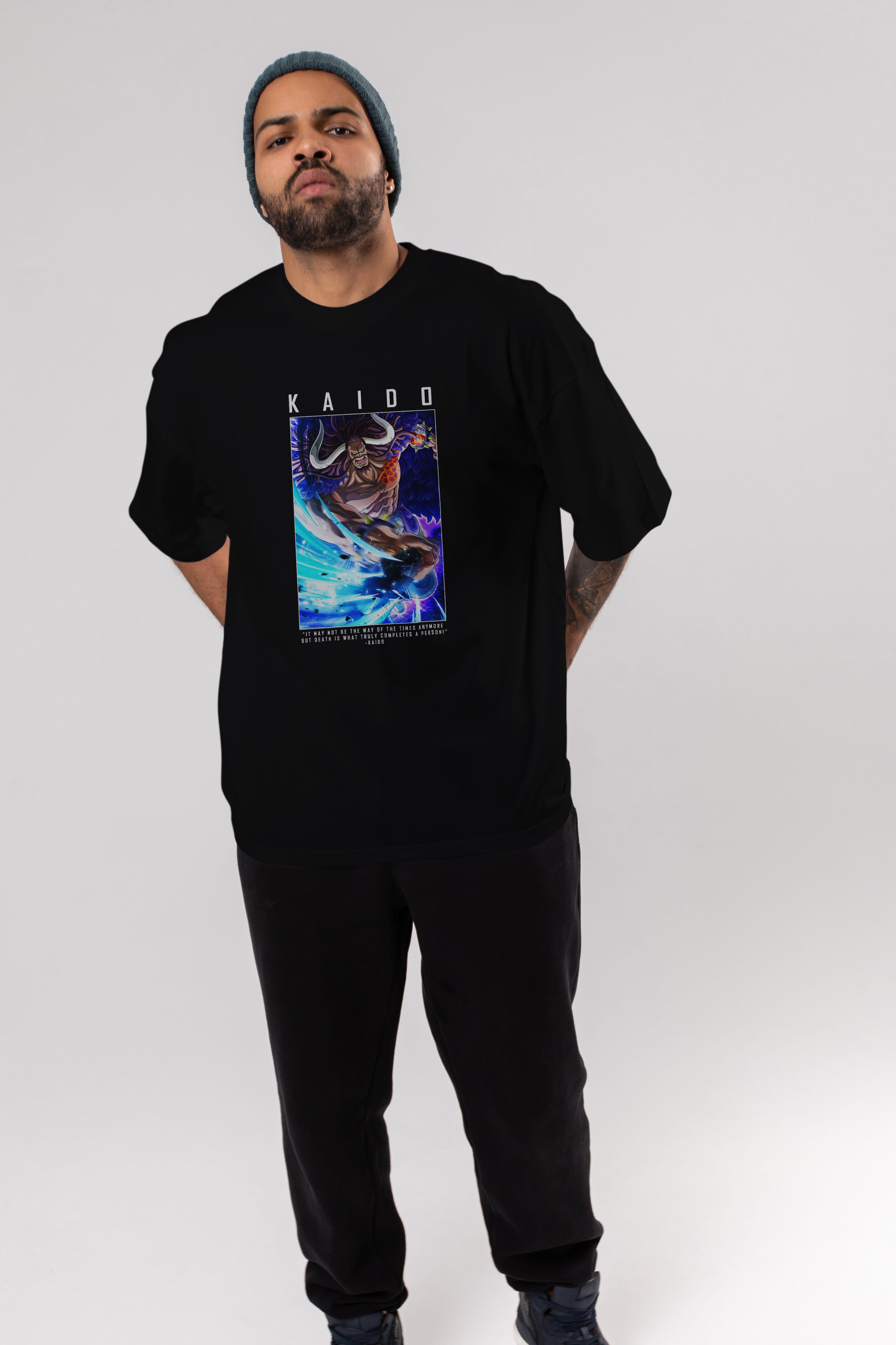 Kaido 2 Anime Ön Baskılı Oversize t-shirt Erkek Kadın Unisex