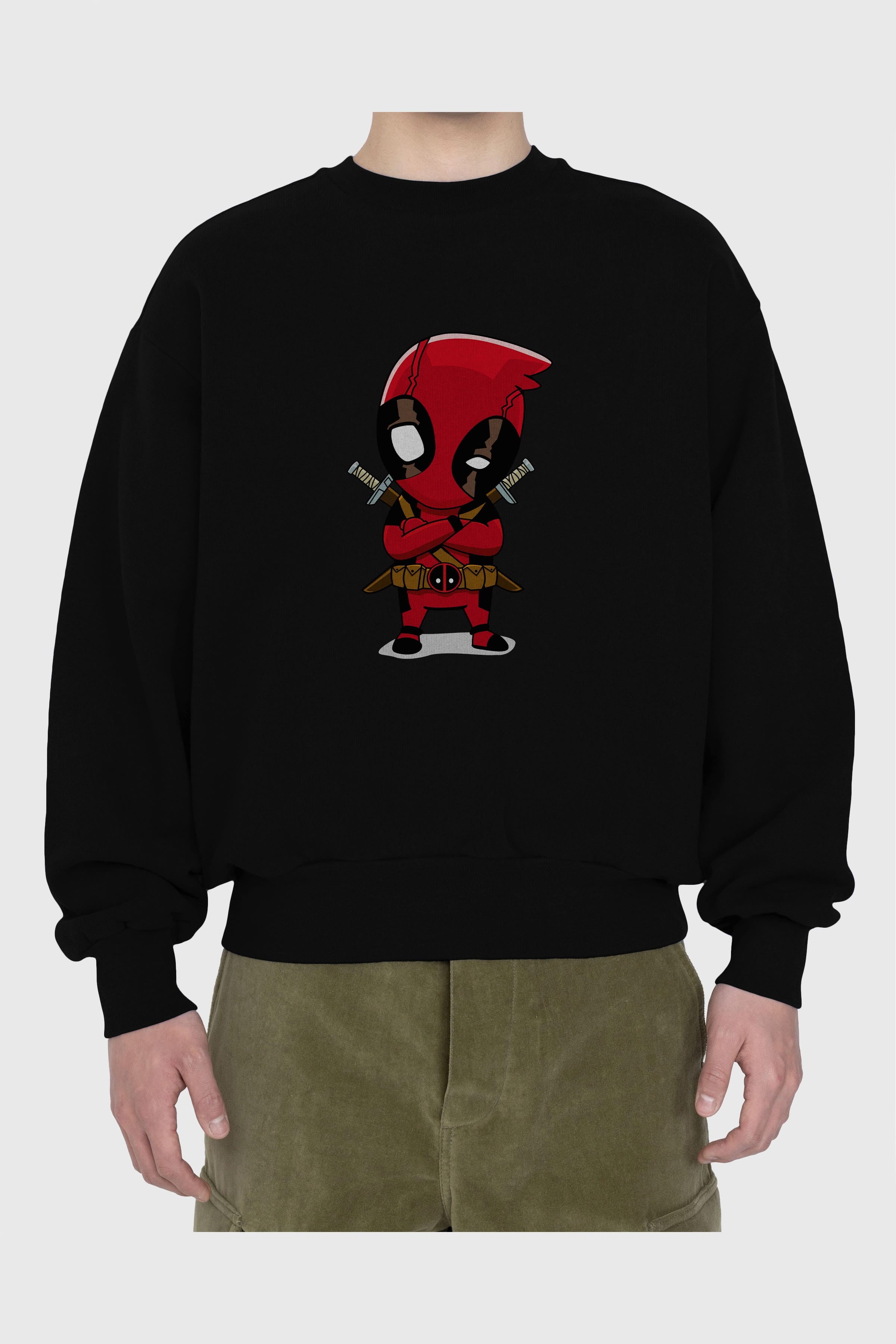 Deadpool (19) Ön Baskılı Oversize Sweatshirt Erkek Kadın Unisex