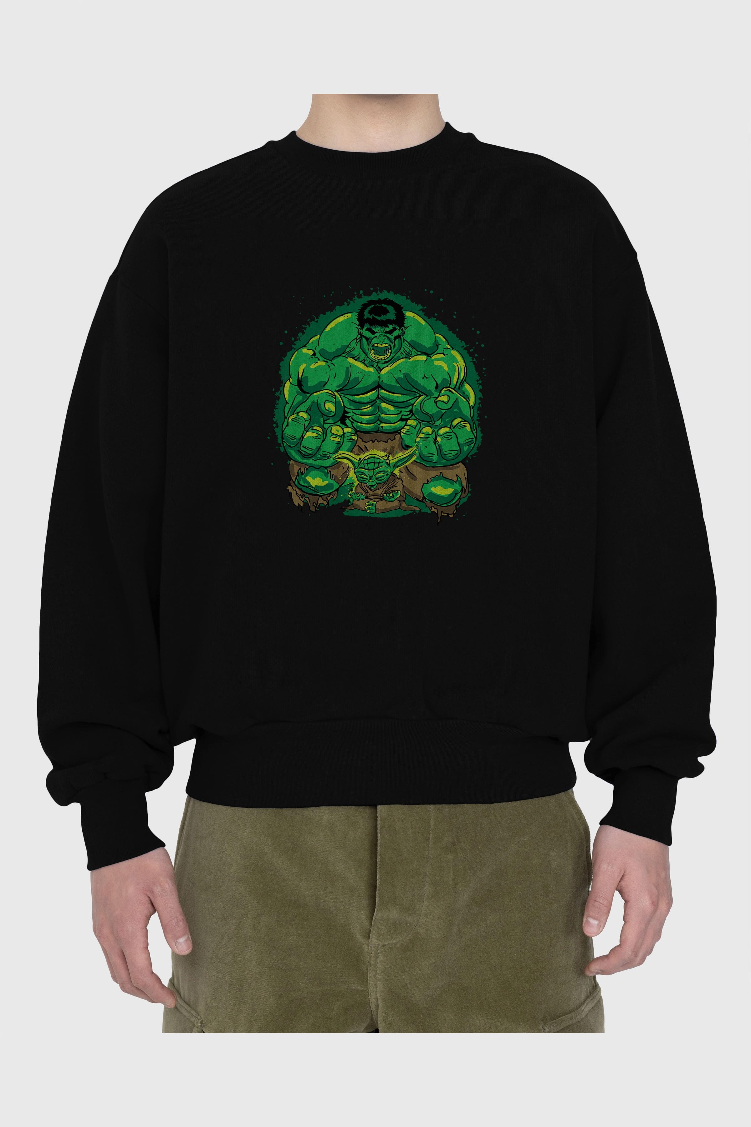 Hulk (7) Ön Baskılı Oversize Sweatshirt Erkek Kadın Unisex