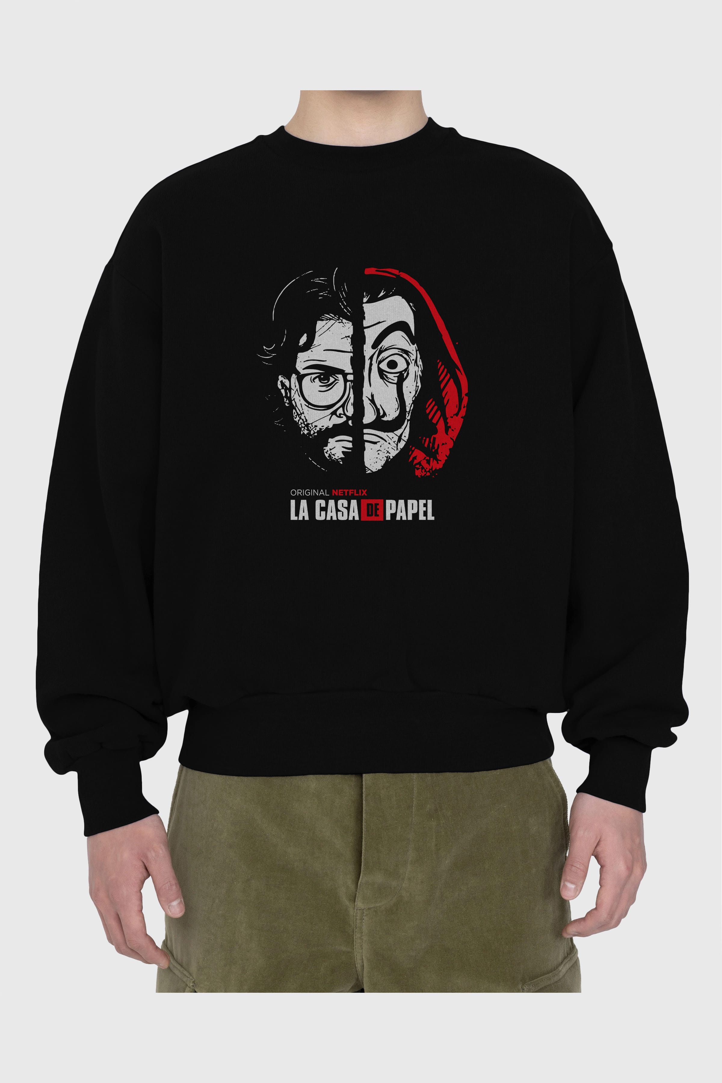 La Casa De Papel (9) Ön Baskılı Oversize Sweatshirt Erkek Kadın Unisex