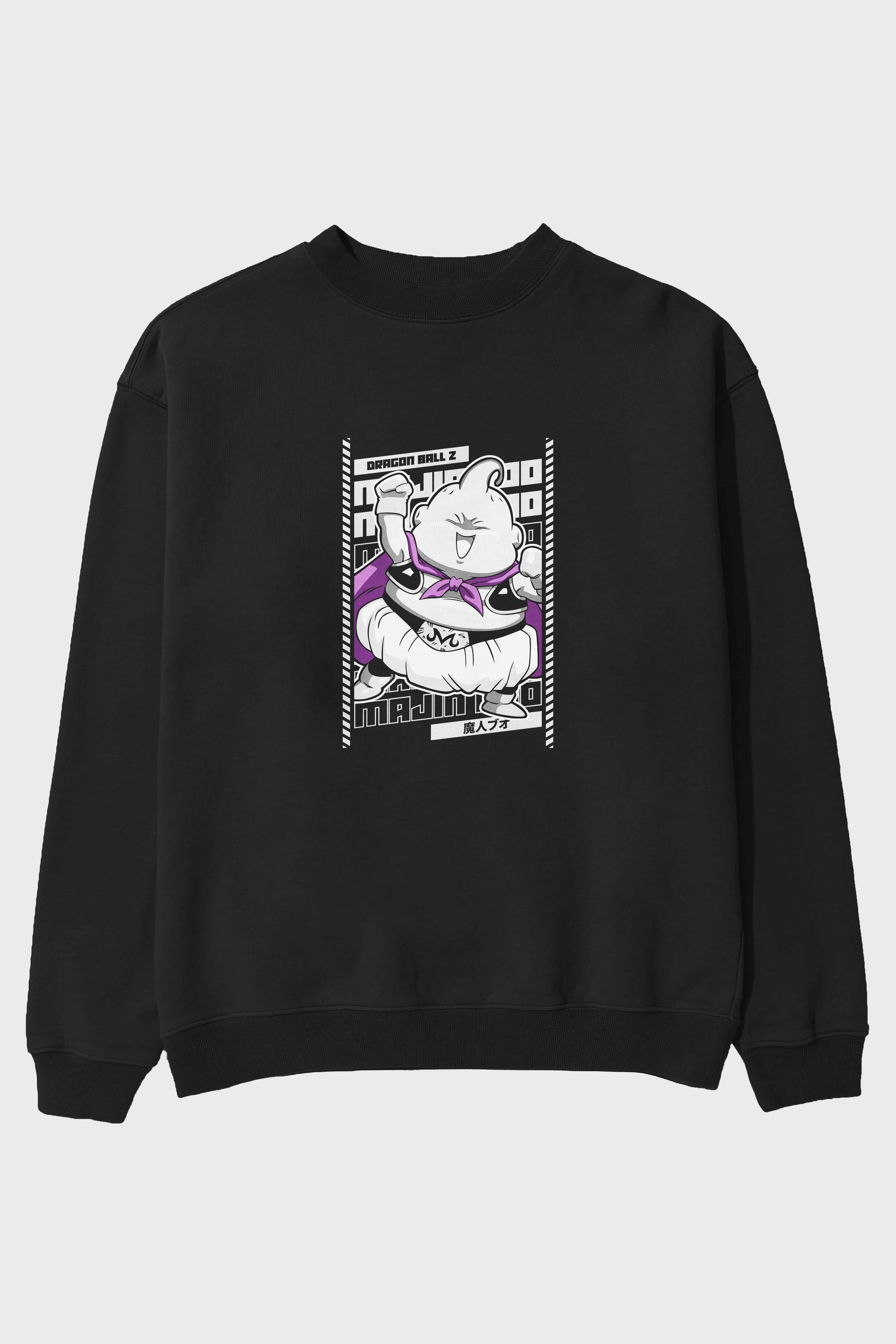 MAJIN BOO2 Anime Ön Baskılı Oversize Sweatshirt Erkek Kadın Unisex