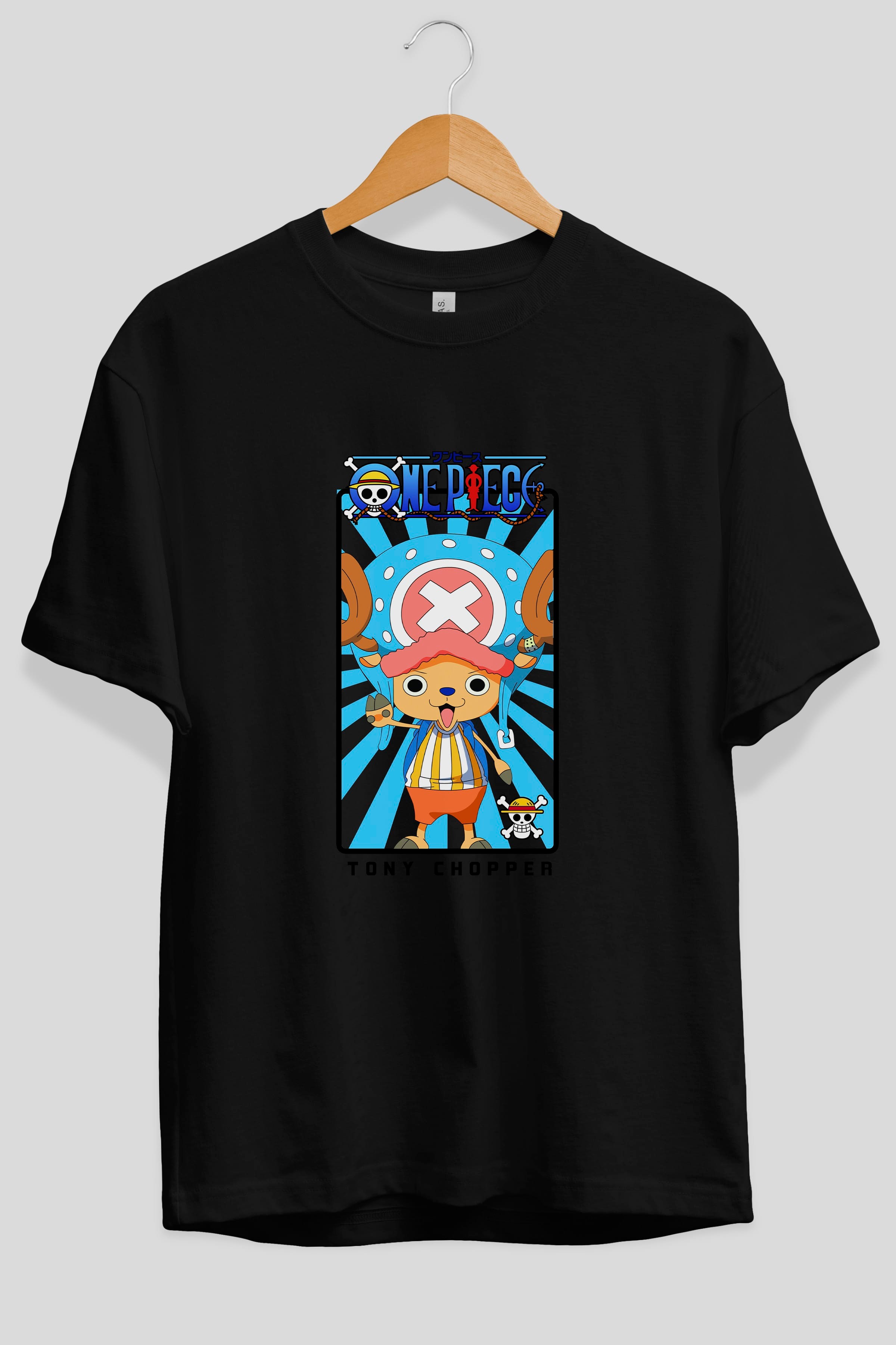 Chopper Anime Ön Baskılı Oversize t-shirt Erkek Kadın Unisex