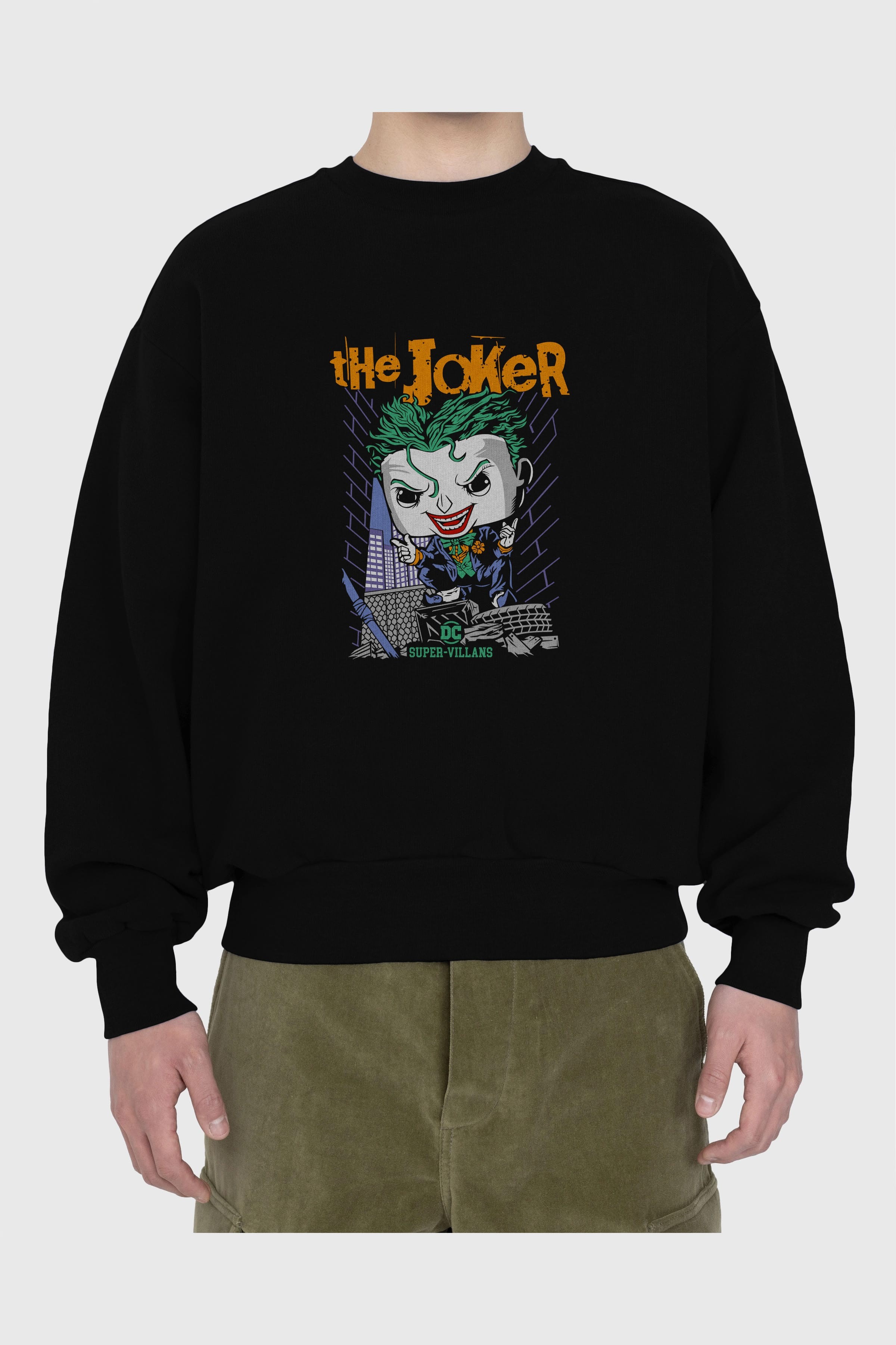 Joker (6) Ön Baskılı Oversize Sweatshirt Erkek Kadın Unisex