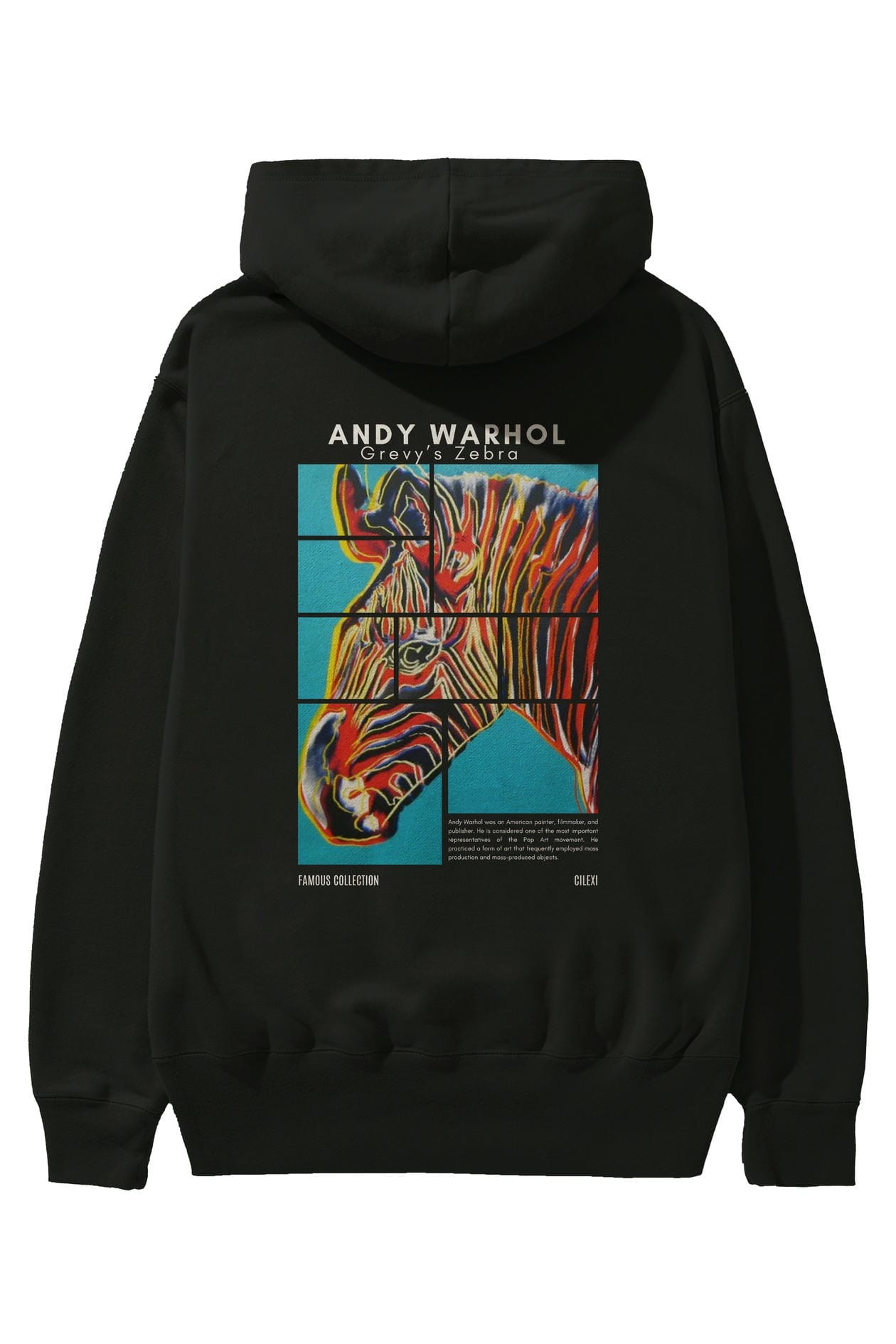 Andy Warhol Arka Baskılı Hoodie Oversize Kapüşonlu Sweatshirt Erkek Kadın