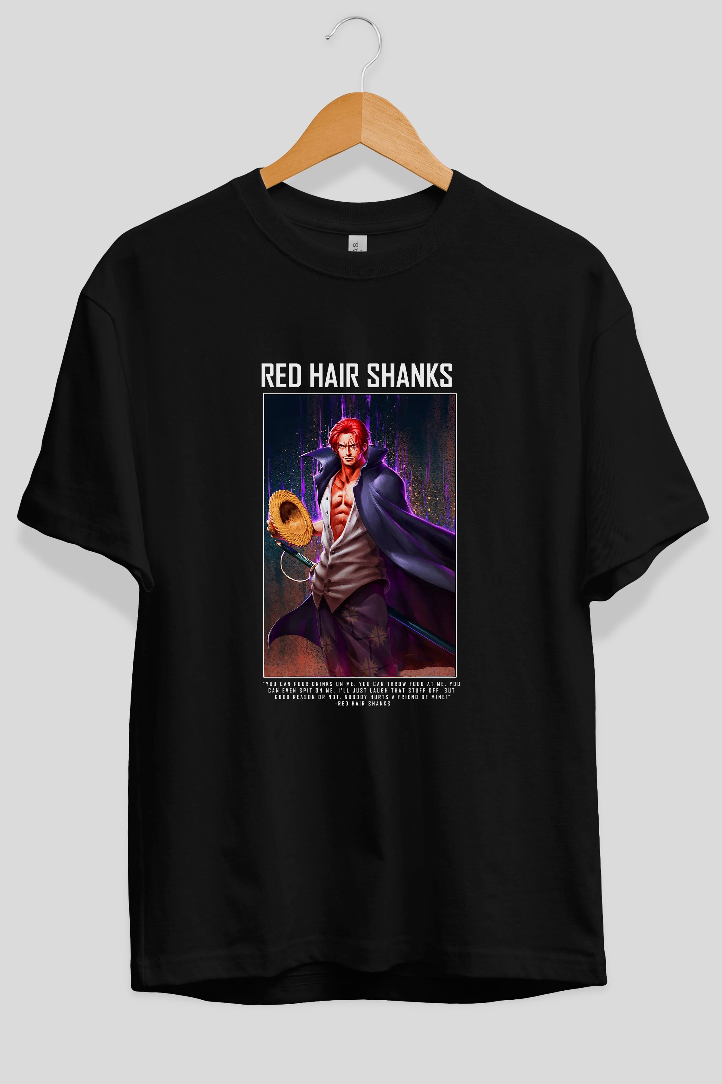 Shanks Anime Ön Baskılı Oversize t-shirt Erkek Kadın Unisex