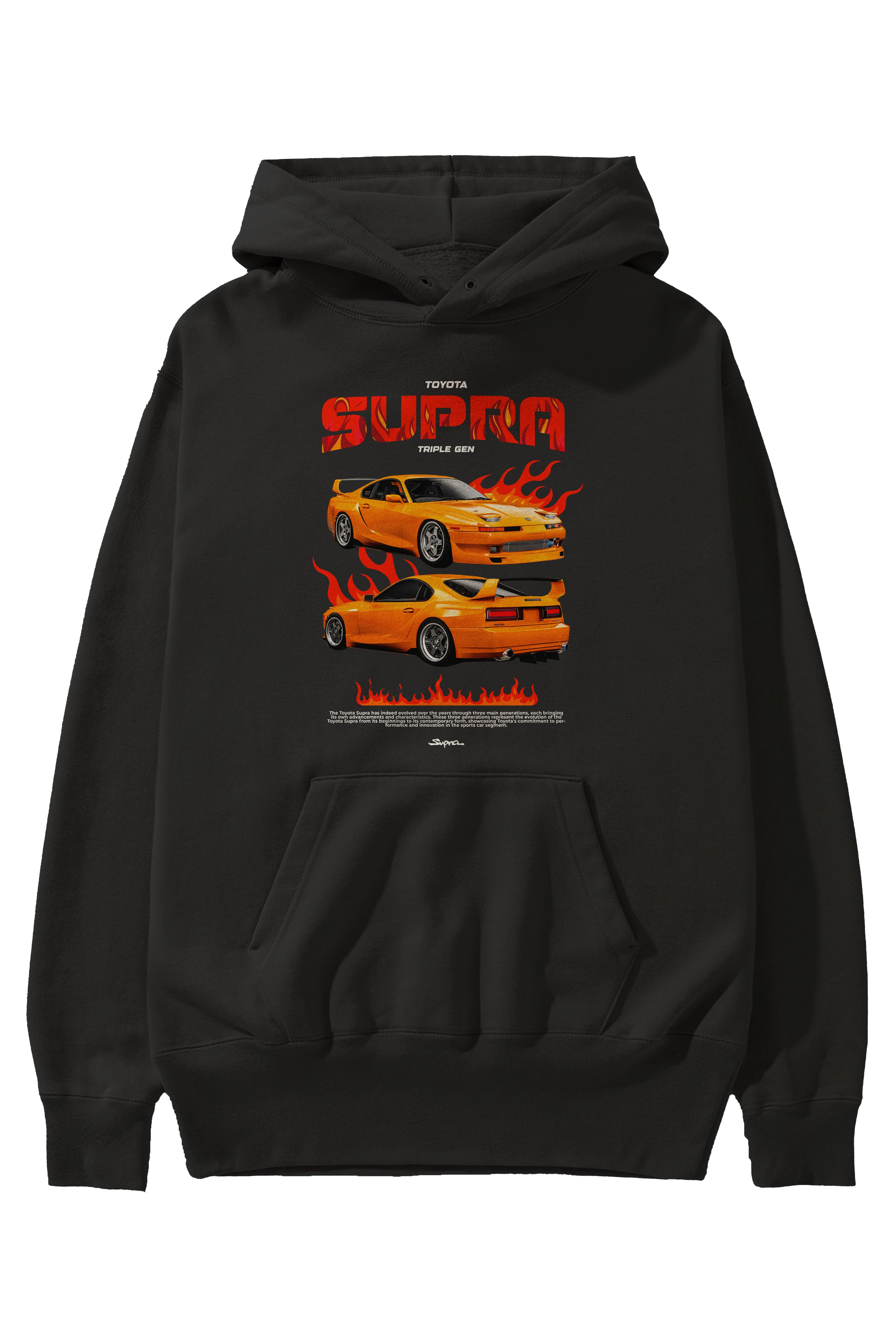 TOYOTA SUPRA 3GEN Ön Baskılı Hoodie Oversize Kapüşonlu Sweatshirt Erkek Kadın Unisex