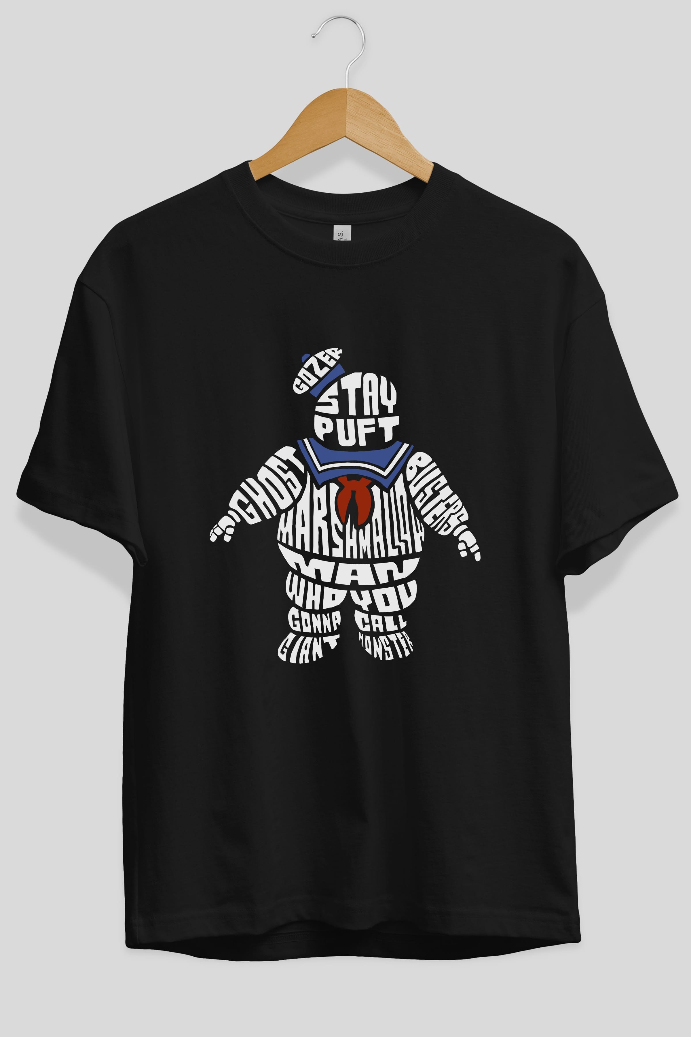 Stay Puft Ön Baskılı Oversize t-shirt %100 pamuk Erkek Kadın Unisex