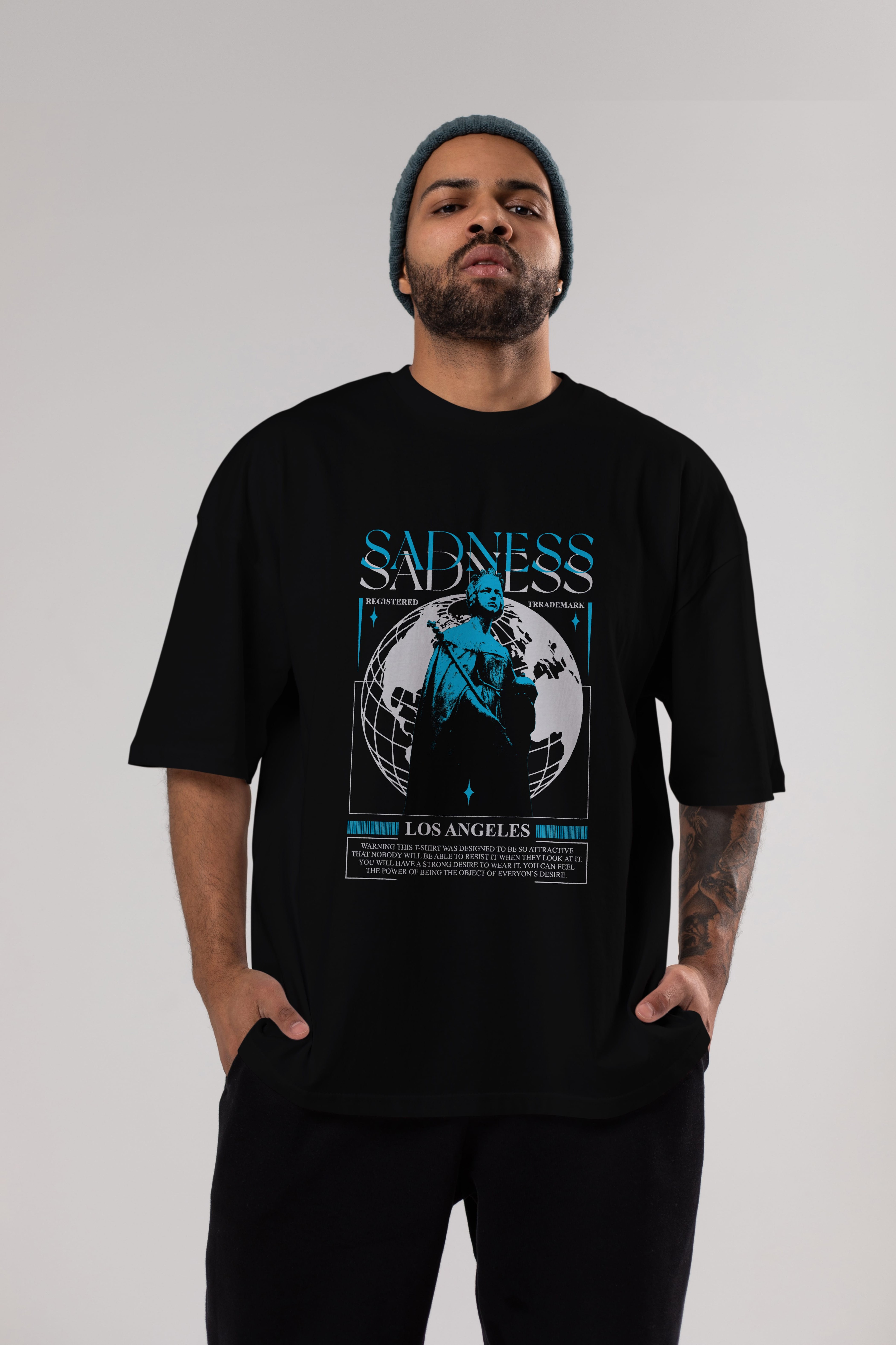 Sadness Los Angeles Ön Baskılı Oversize t-shirt Erkek Kadın Unisex