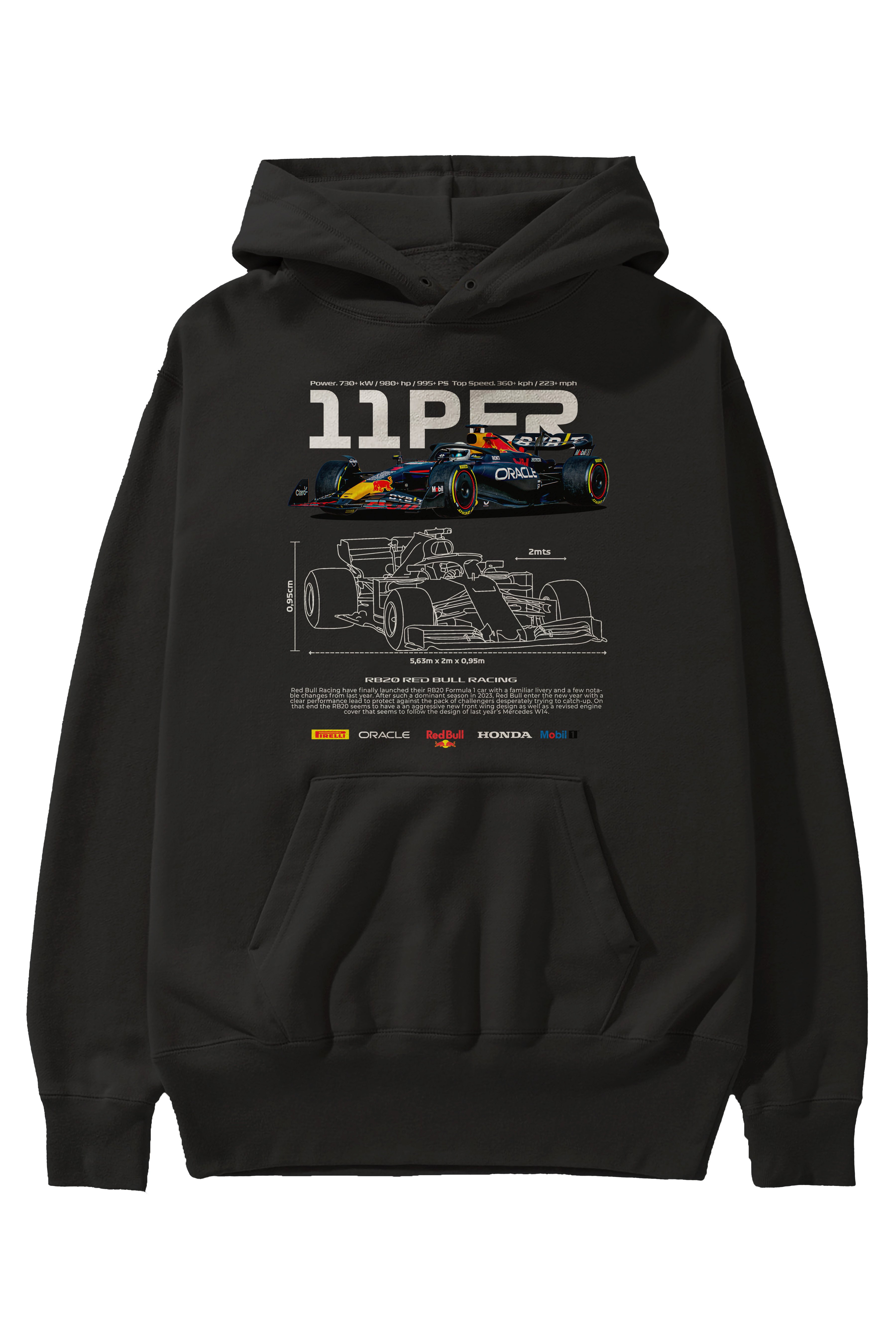 SERGIO PEREZ F1 Ön Baskılı Hoodie Oversize Kapüşonlu Sweatshirt Erkek Kadın Unisex