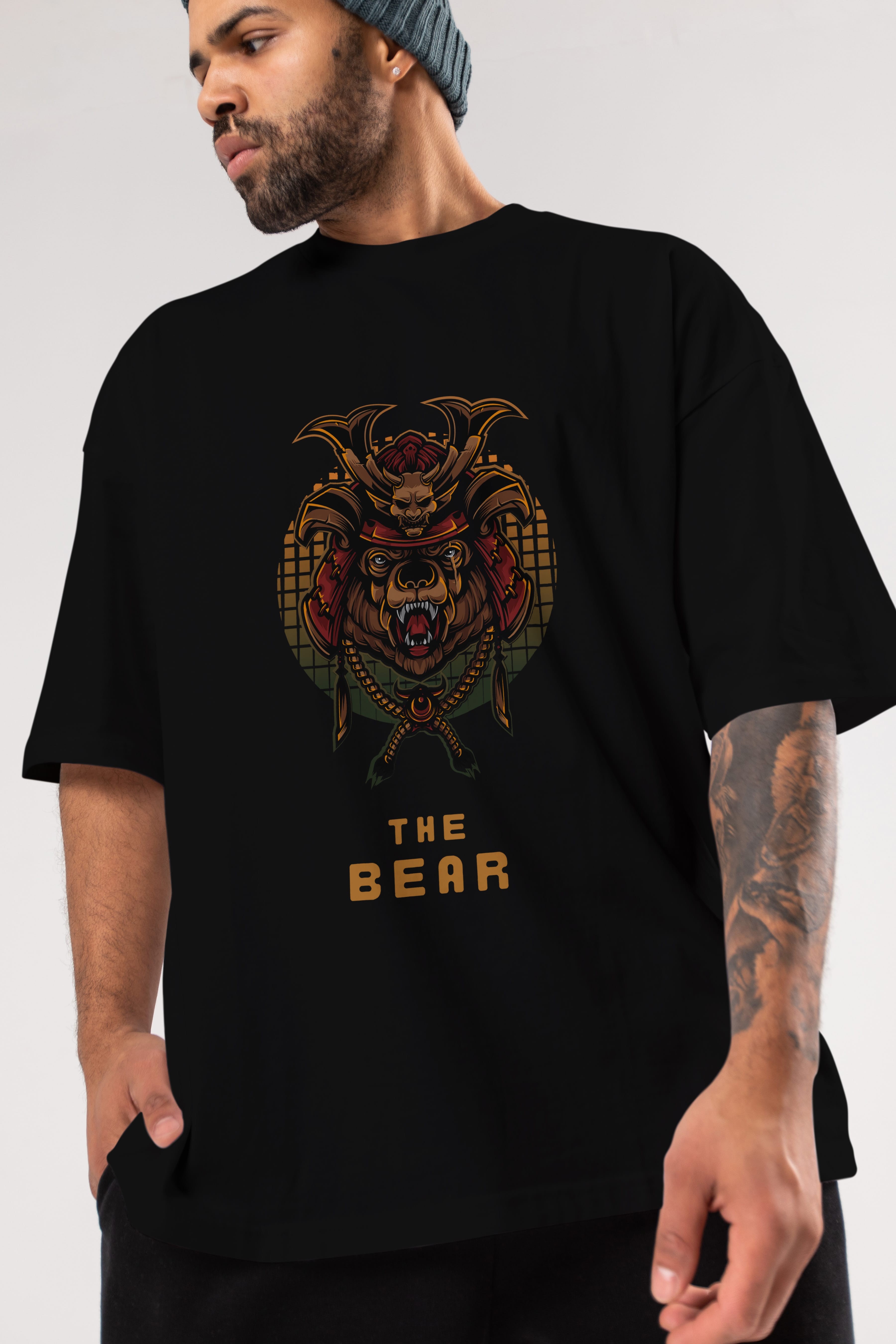 The Bear 2 Ön Baskılı Oversize t-shirt Erkek Kadın Unisex