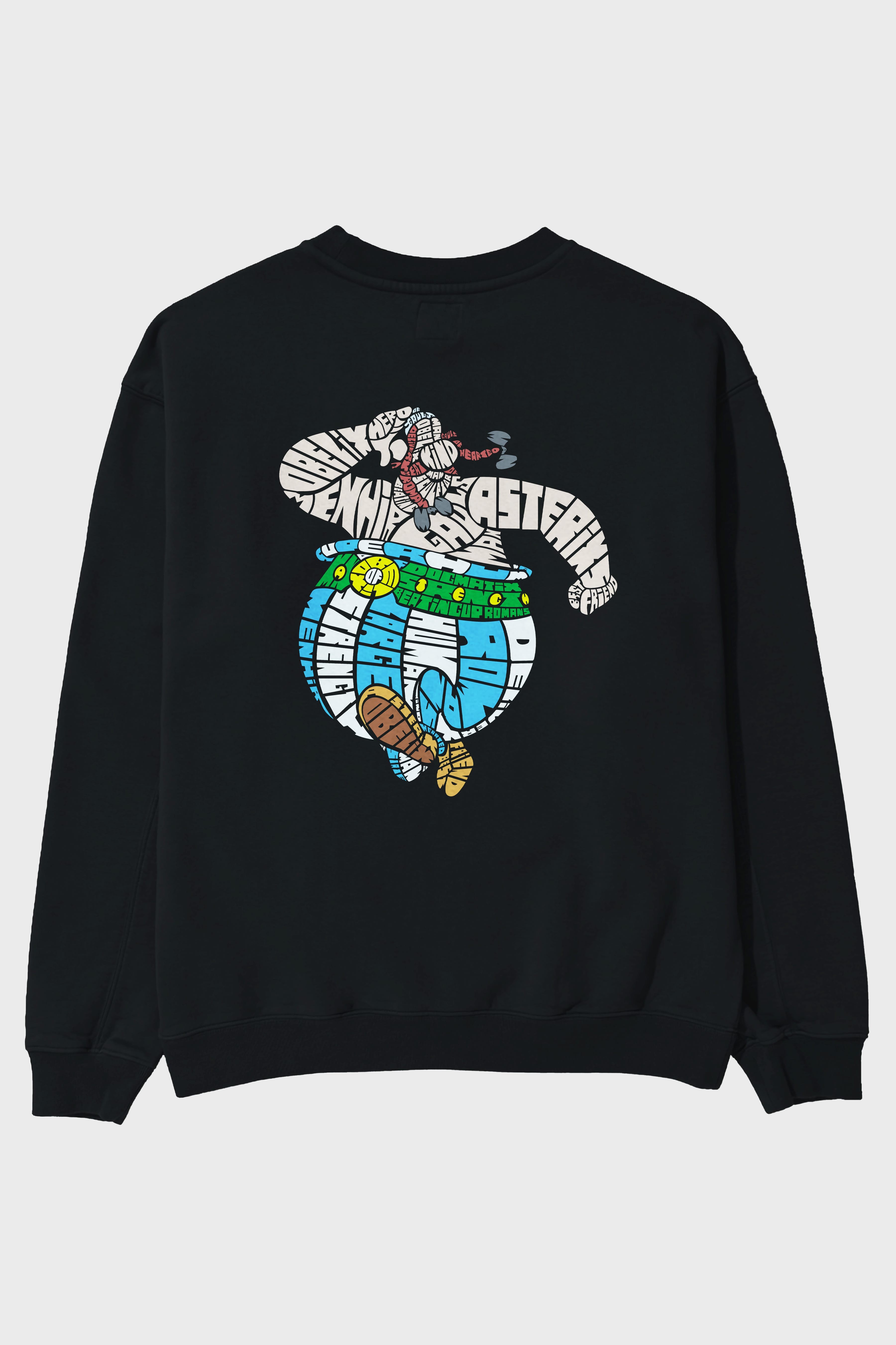 Obelix Arka Baskılı Oversize Sweatshirt Erkek Kadın Unisex