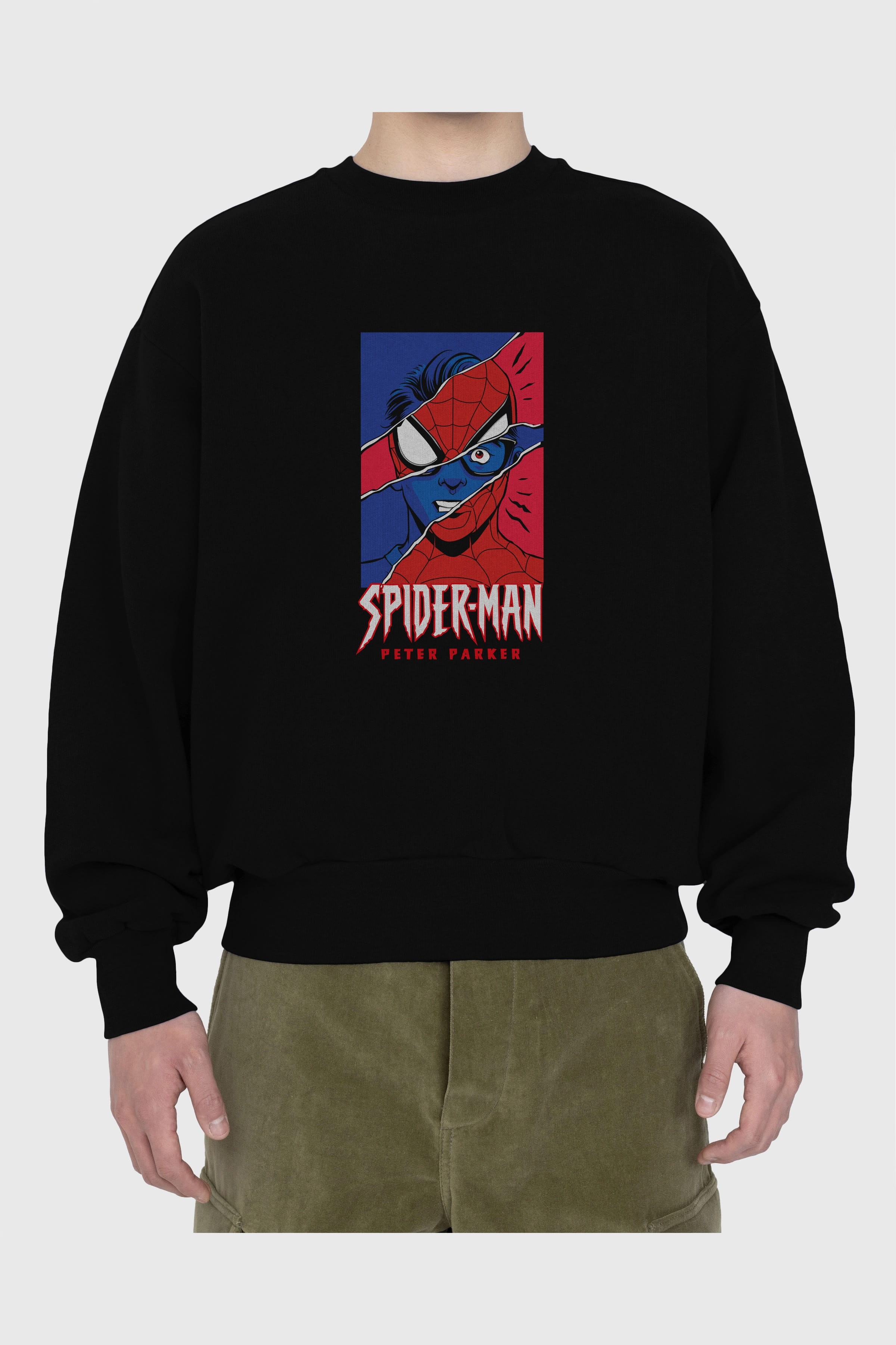 Spiderman (13) Ön Baskılı Oversize Sweatshirt Erkek Kadın Unisex