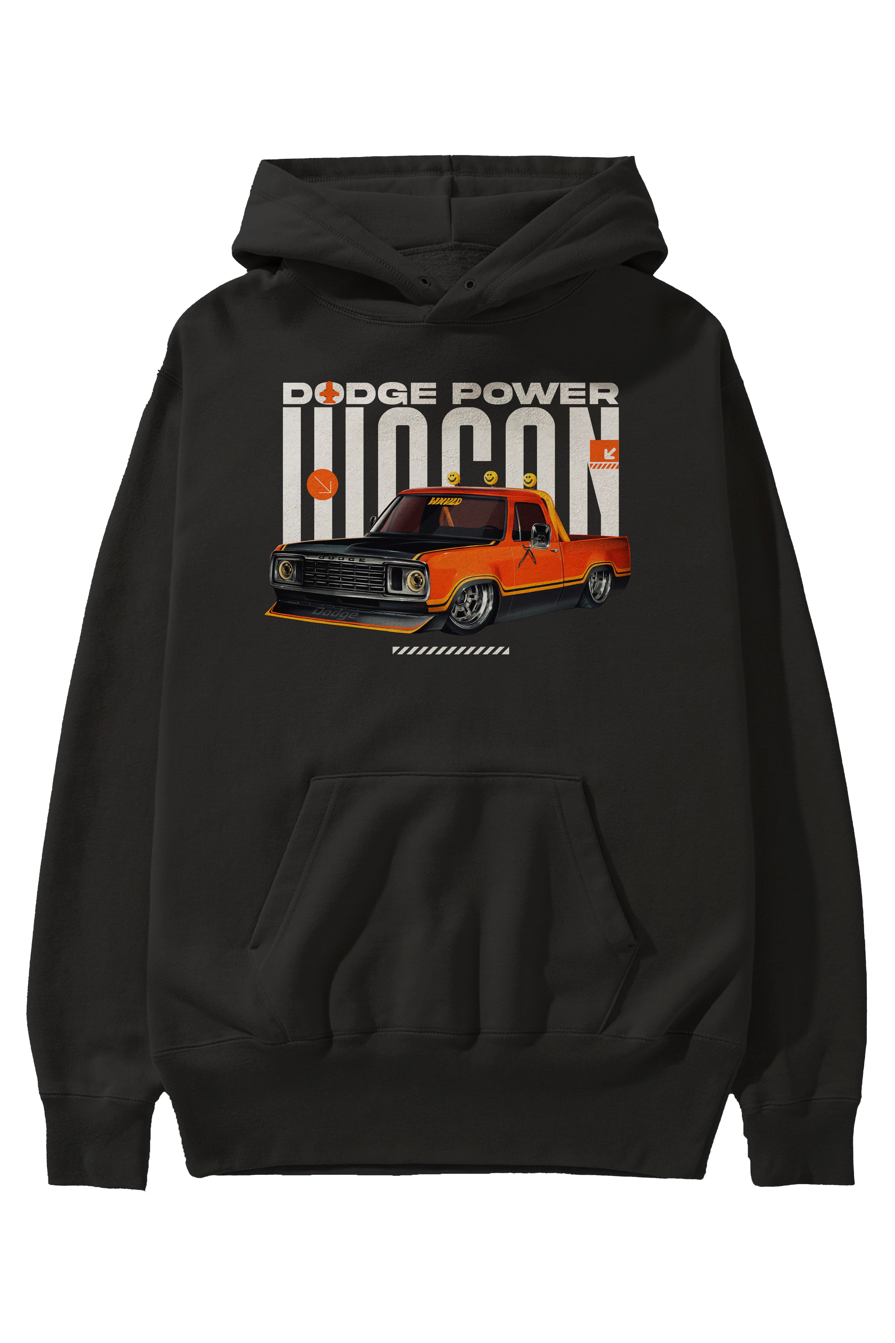 DODGE POWER WAGON Ön Baskılı Hoodie Oversize Kapüşonlu Sweatshirt Erkek Kadın Unisex