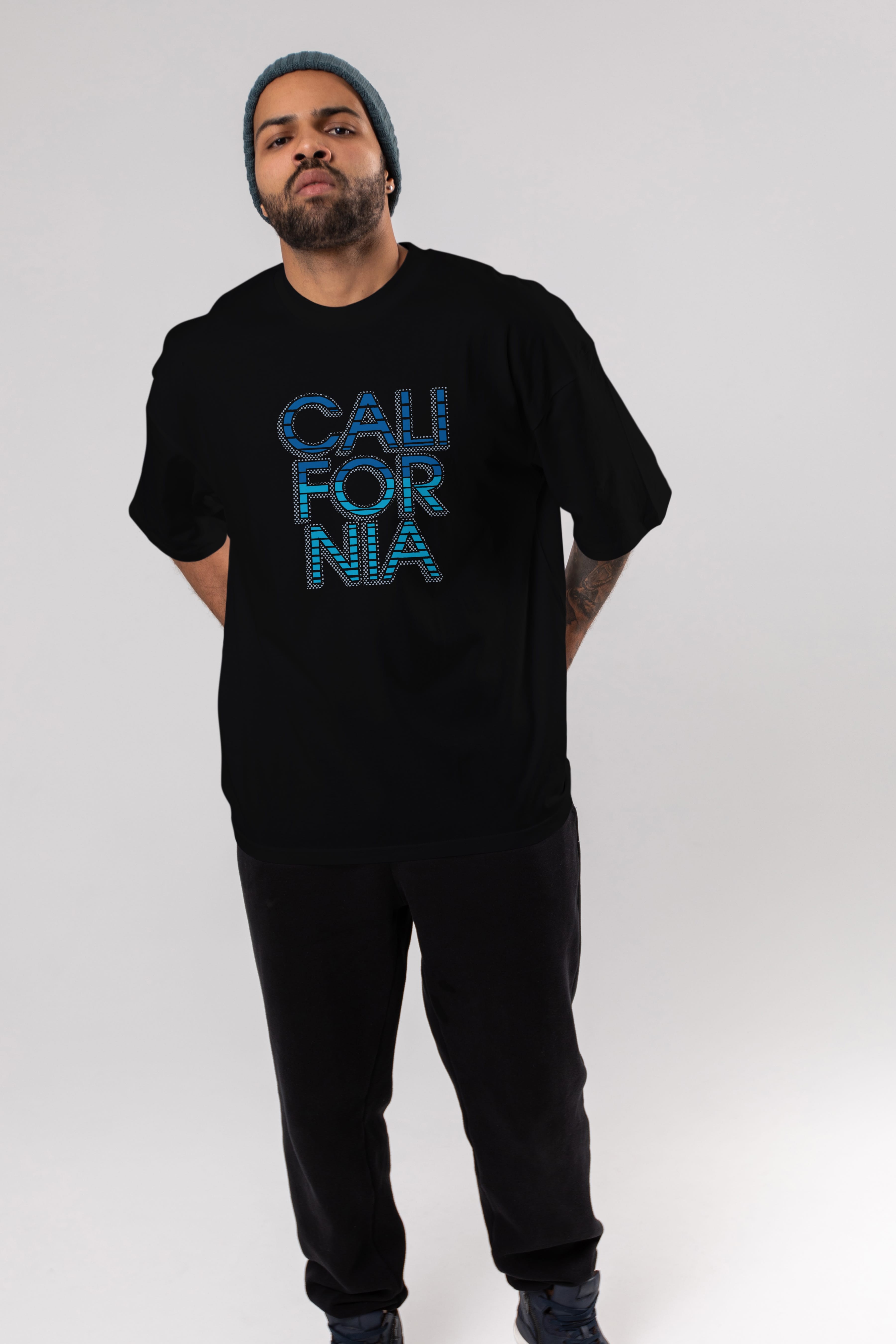 California 3 Ön Baskılı Oversize t-shirt Erkek Kadın Unisex