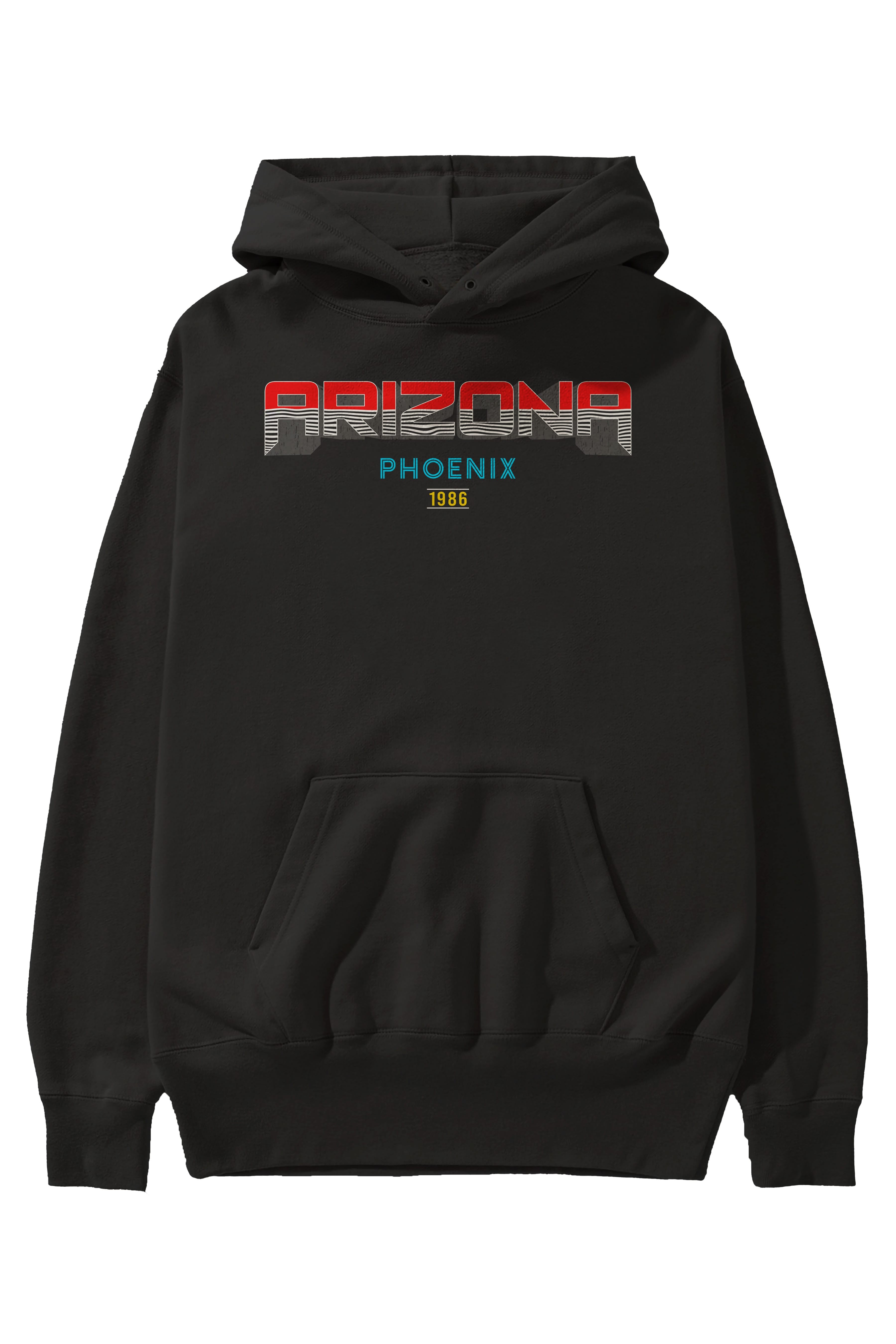 Arizona Ön Baskılı Oversize Hoodie Kapüşonlu Sweatshirt Erkek Kadın Unisex