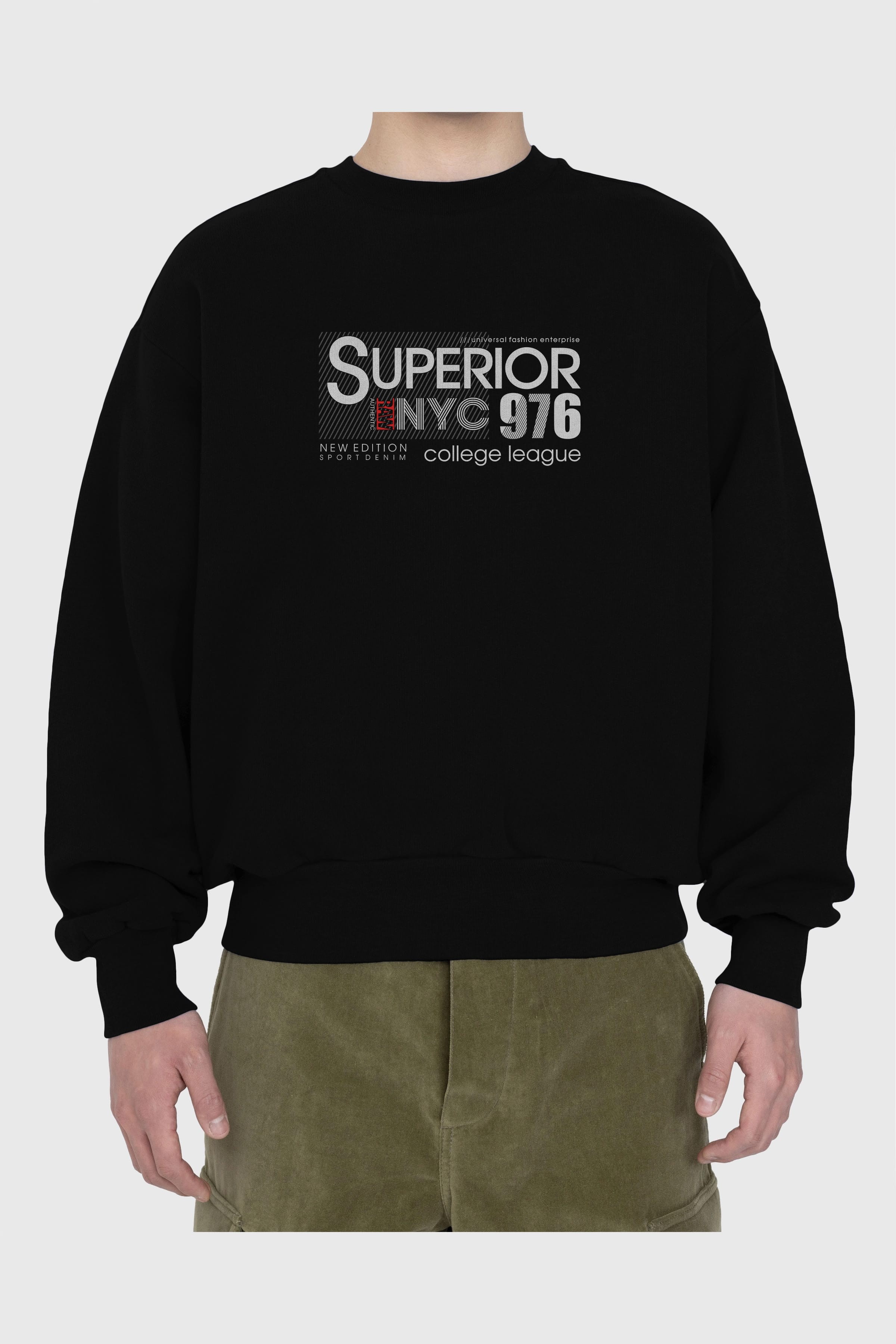 Superior 976 Ön Baskılı Oversize Sweatshirt Erkek Kadın Unisex