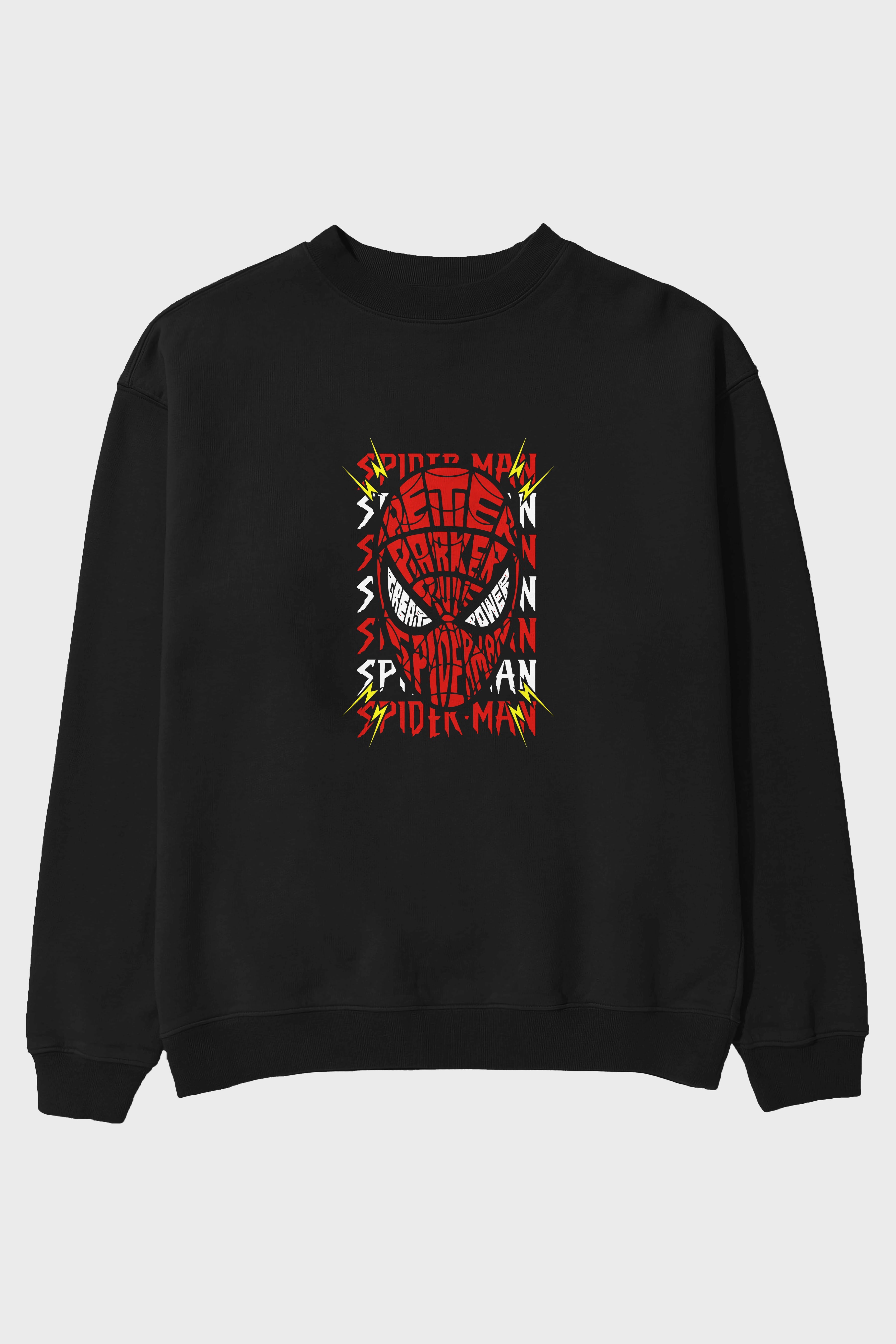 Spiderman (12) Ön Baskılı Oversize Sweatshirt Erkek Kadın Unisex