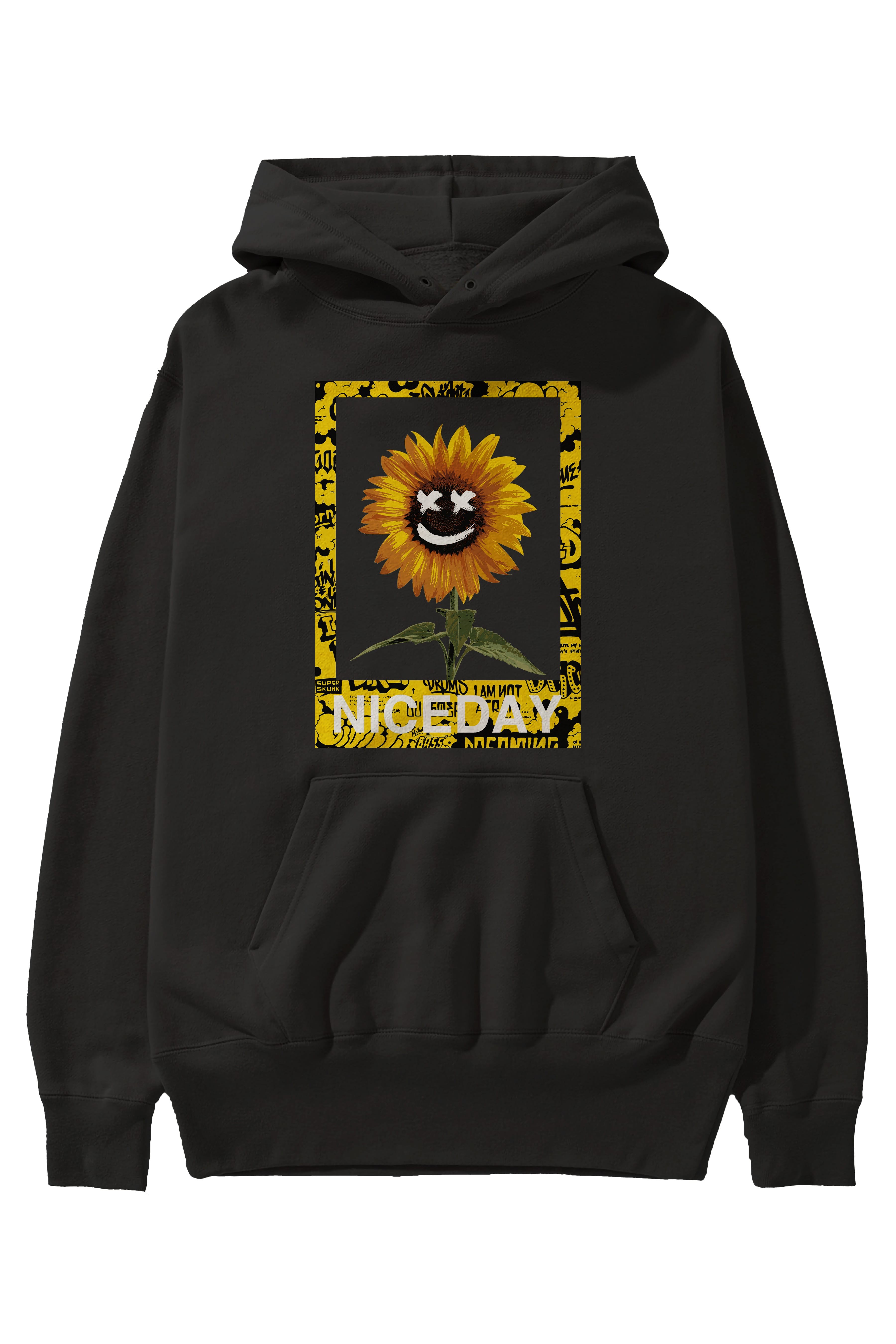 Niceday Streewear Ön Baskılı Hoodie Oversize Kapüşonlu Sweatshirt Erkek Kadın Unisex