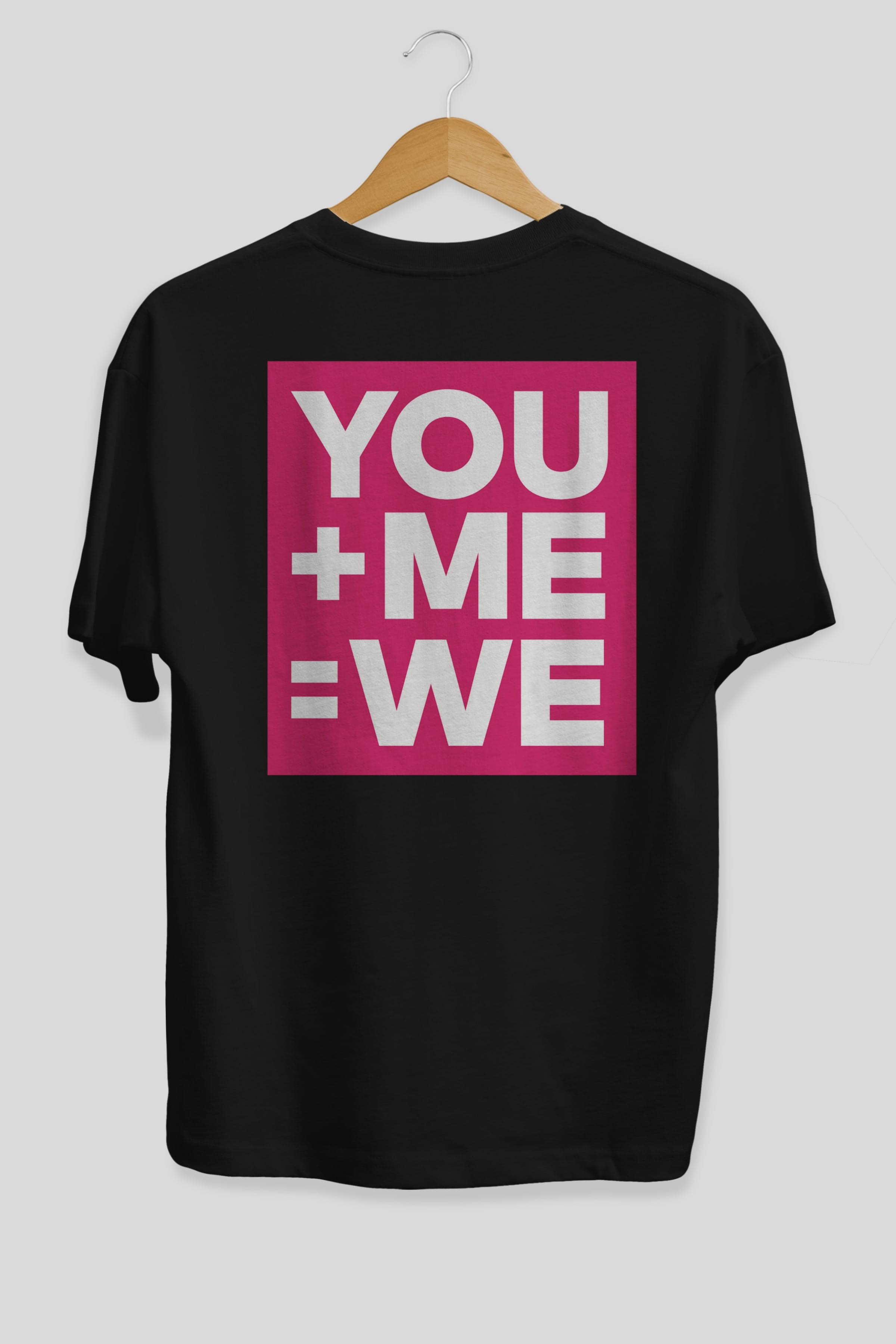 You Me We Yazılı Arka Baskılı Oversize t-shirt Erkek Kadın Unisex